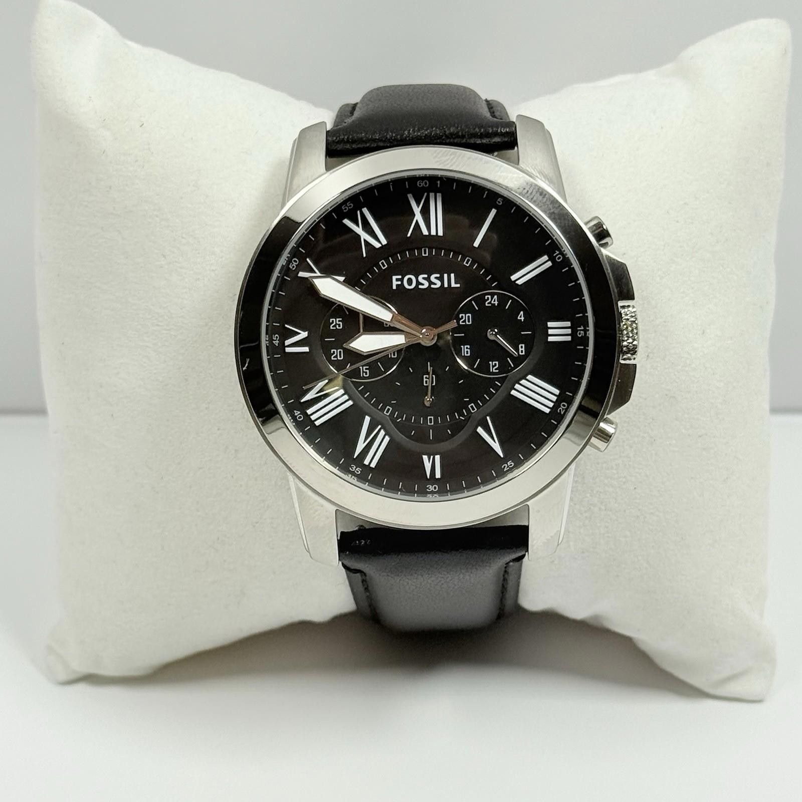 FOSSIL GRANT FS4812 Chronograph Black DialBlack LeatherWatch