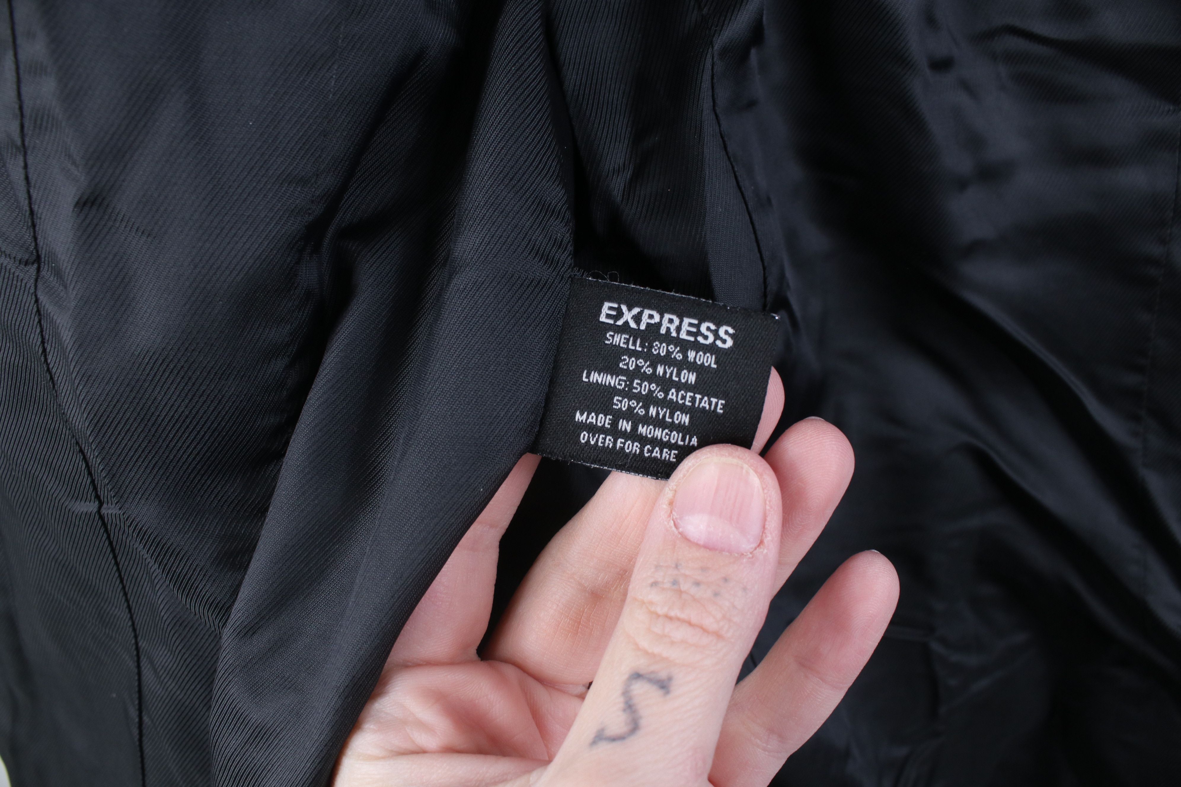 Express Vintage Y2K Express Wool Blend Double Breasted Coat Jacket Size M / US 6-8 / IT 42-44 - 10 Thumbnail