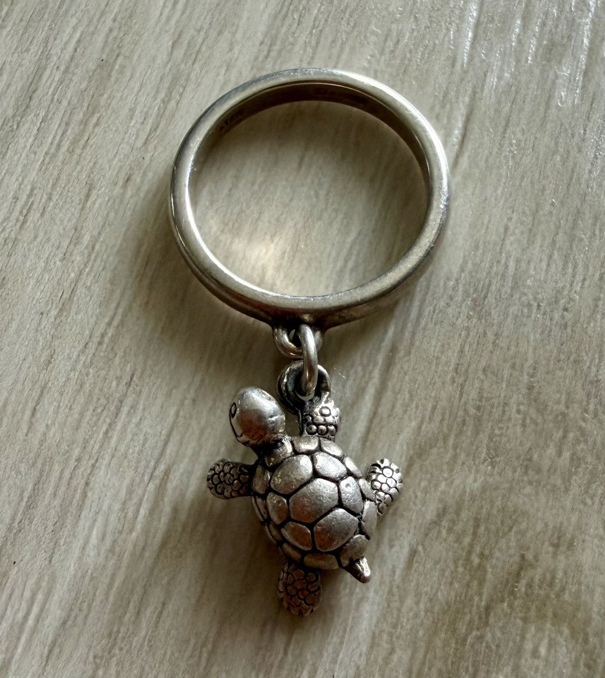 Vintage James Avery Sterling Silver Turtle Dangle Ring - Sz 2.75 Size ONE SIZE - 1 Thumbnail