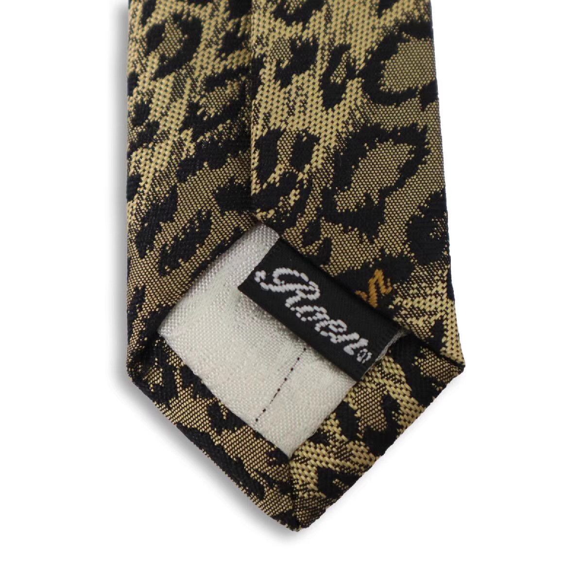 Roen Roen Art-Level Silk Leopard Print Tie K11 Size ONE SIZE - 4 Thumbnail