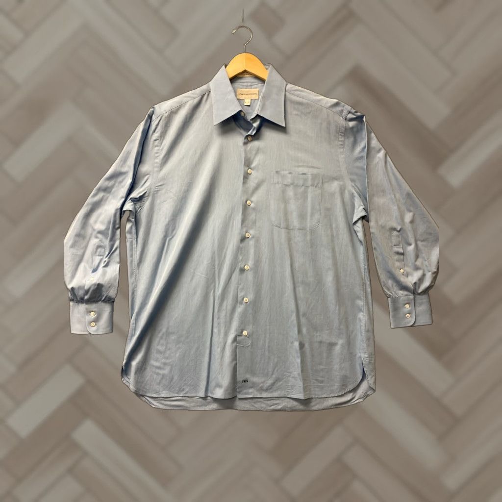 Nordstrom Vintage John W. Nordstrom Turquoise Button Shirt Mens L 16.5 33 Classic /160-40 Size US L / EU 52-54 / 3 - 1 Thumbnail