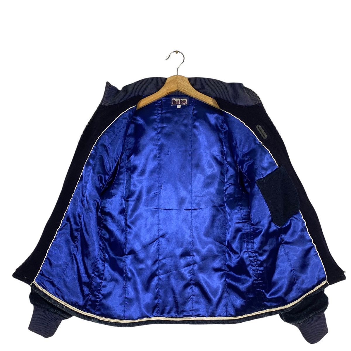 Blue Blue Japan × Indigo × Japan Blue Vintage Blue Blue H.Ranch Market Indigo MA-1 Wool Zipper Size US M / EU 48-50 / 2 - 5 Thumbnail