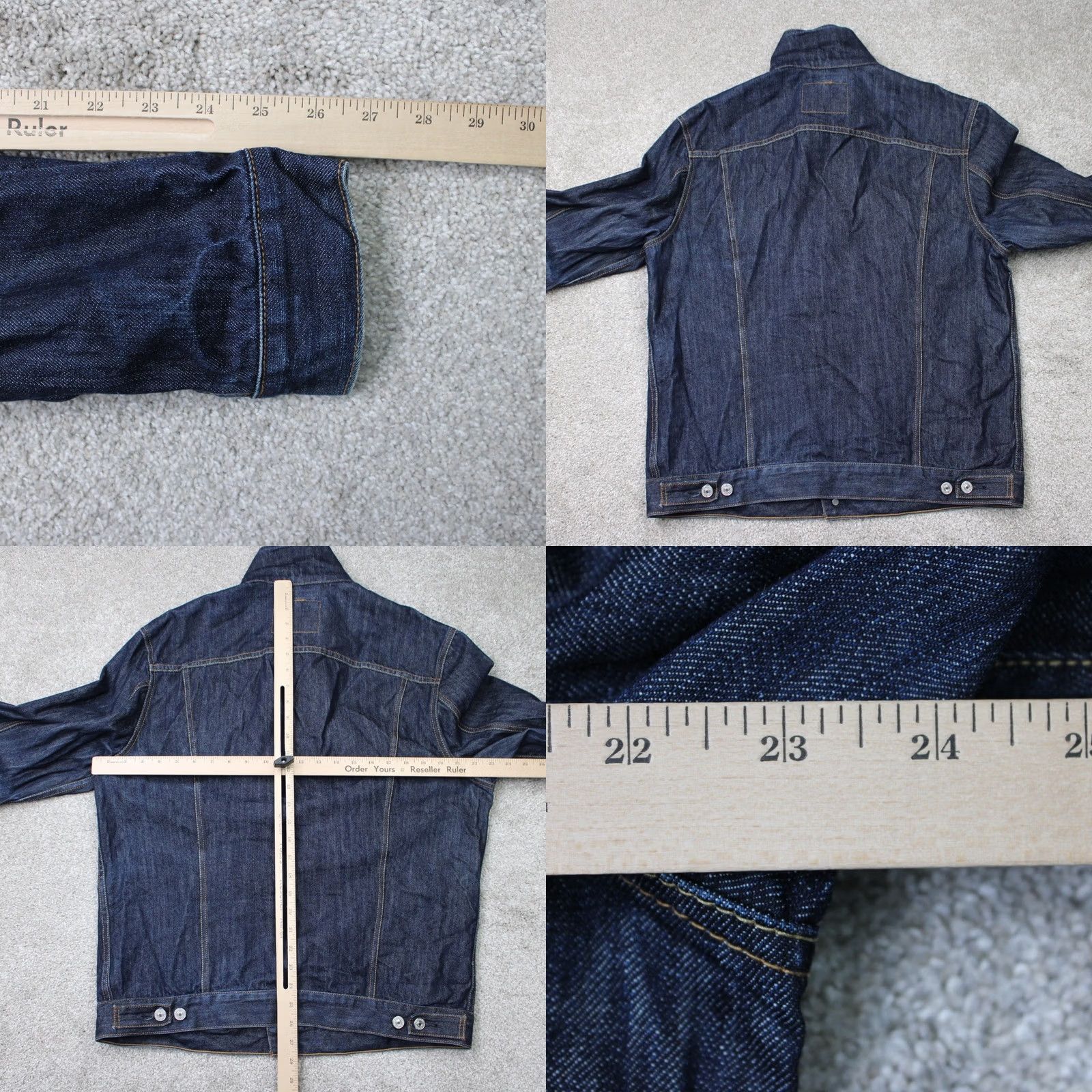Levi's Levi's Trucker Jacket Mens XL Denim Blue 90s Rockabilly Workwear Whiskering Button Front Pockets Short Length Chest 46 in Regular Fit 70589 Size US XL / EU 56 / 4 - 9 Thumbnail