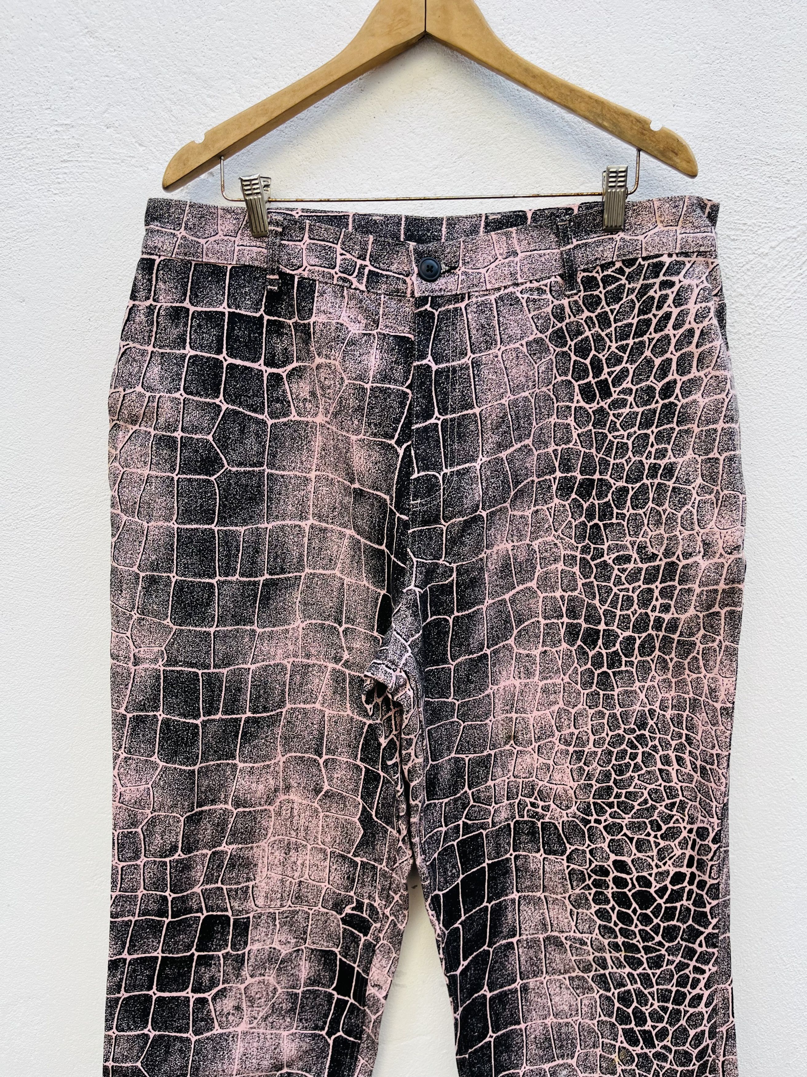 Japanese Brand Vintage SNS Snake Skin Design Hip Hop Fashion Style Size US 38 / EU 54 - 3 Thumbnail