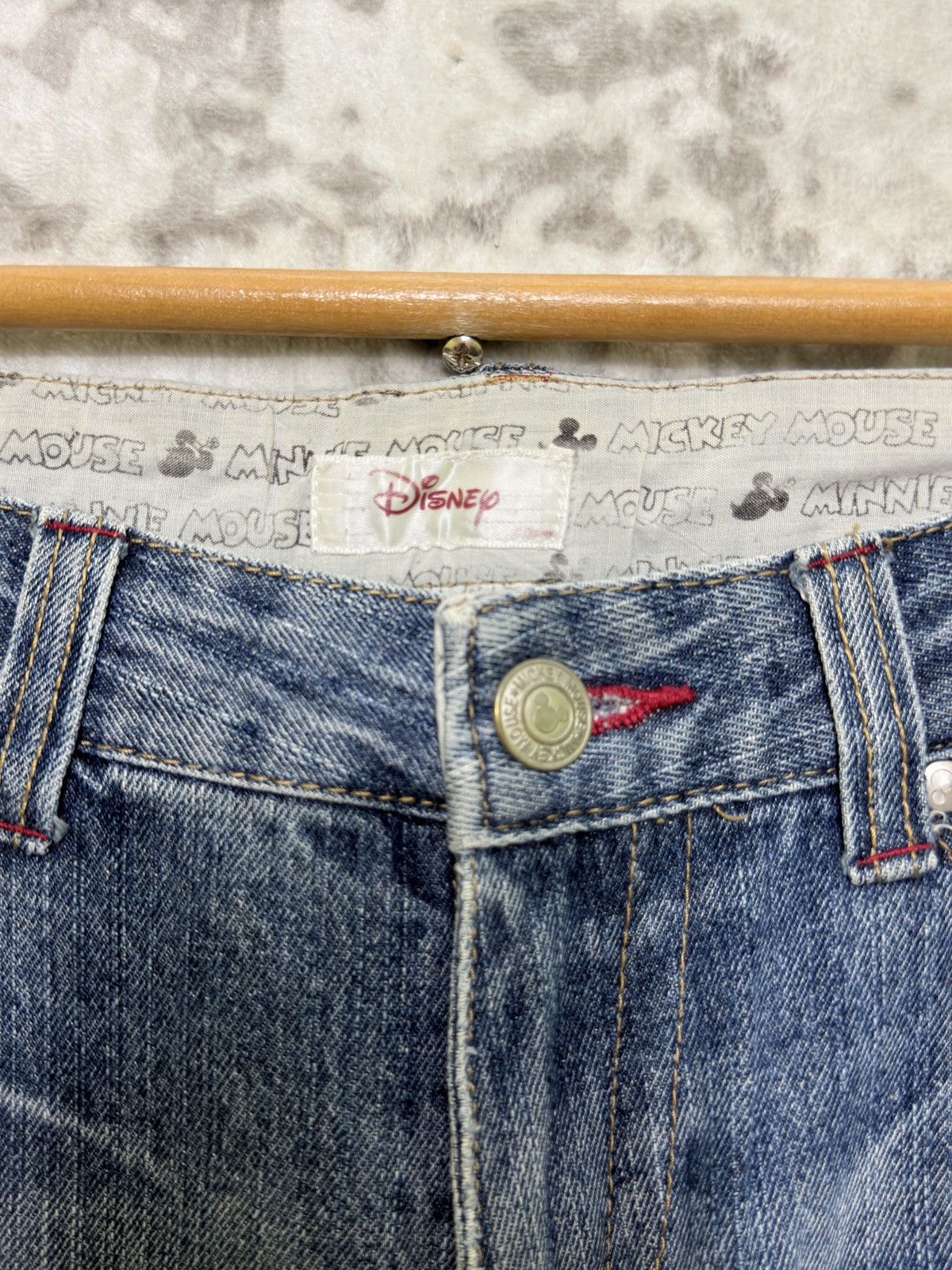 Disney Vintage Disney Mickey Patch Denim 90s Graphic Jeans Size US 30 / EU 46 - 11 Thumbnail