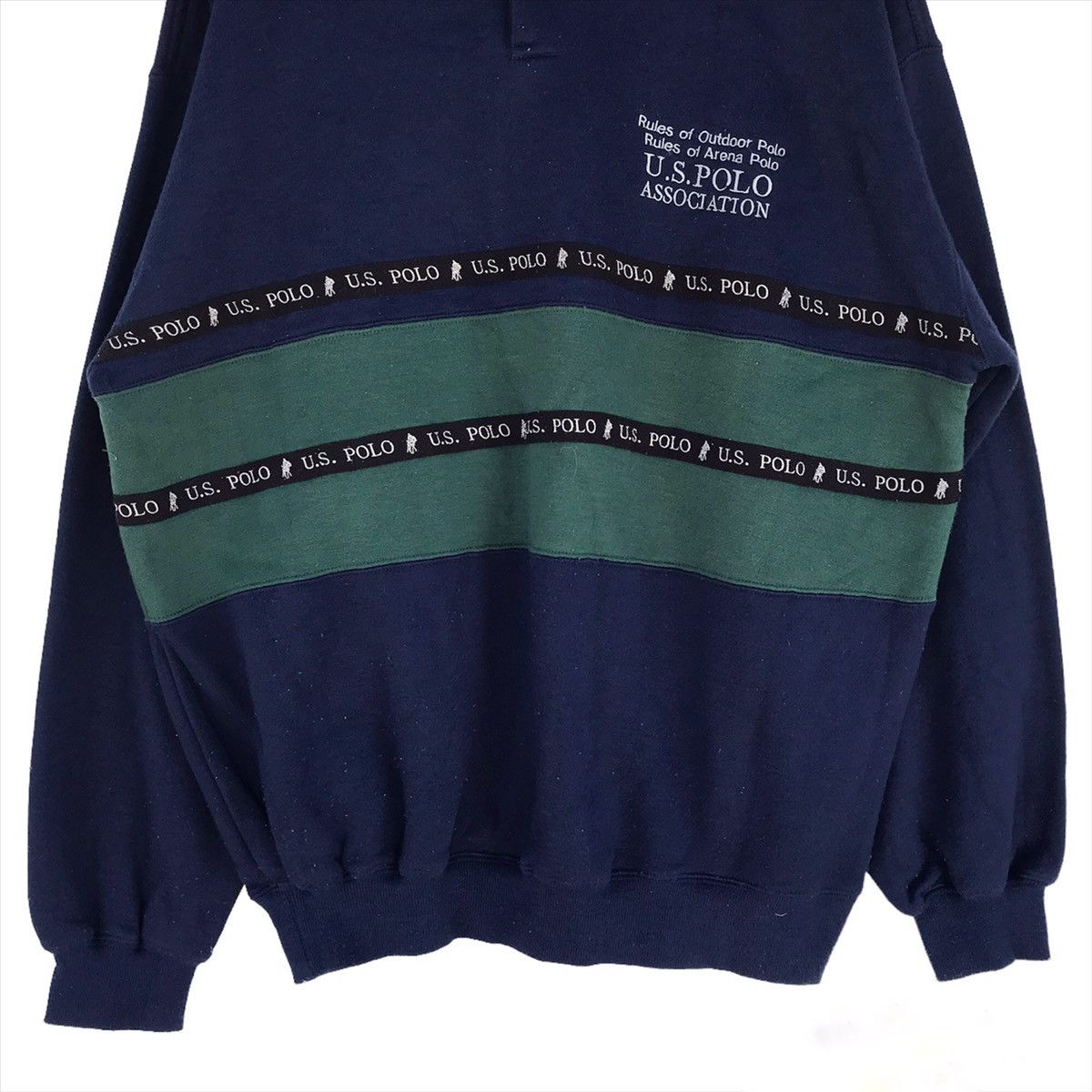 U.S. Polo Assn. × Vintage US POLO big spellout quarter button sweatshirt Size US XL / EU 56 / 4 - 3 Thumbnail