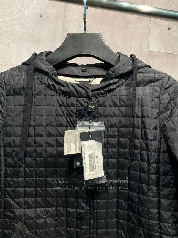 Max Mara MaxMara Black Quilted Cotton Winter Coat . Size S / US 4 / IT 40 - 2 Thumbnail