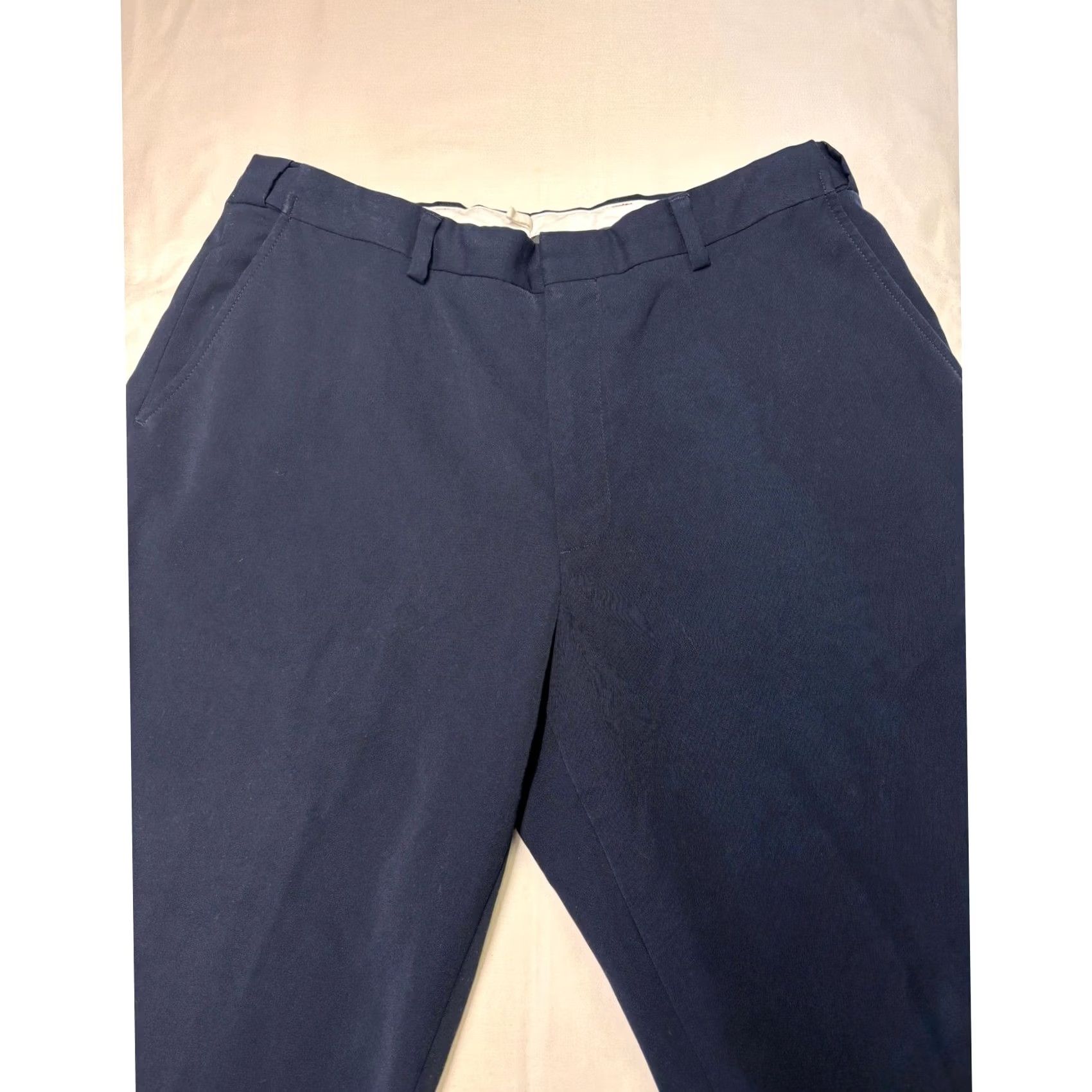 Vintage L.L.Bean Mens Navy Polyester Dress Pants - Waist 36" - 30" - Zip Size US 36 / EU 52 - 2 Thumbnail