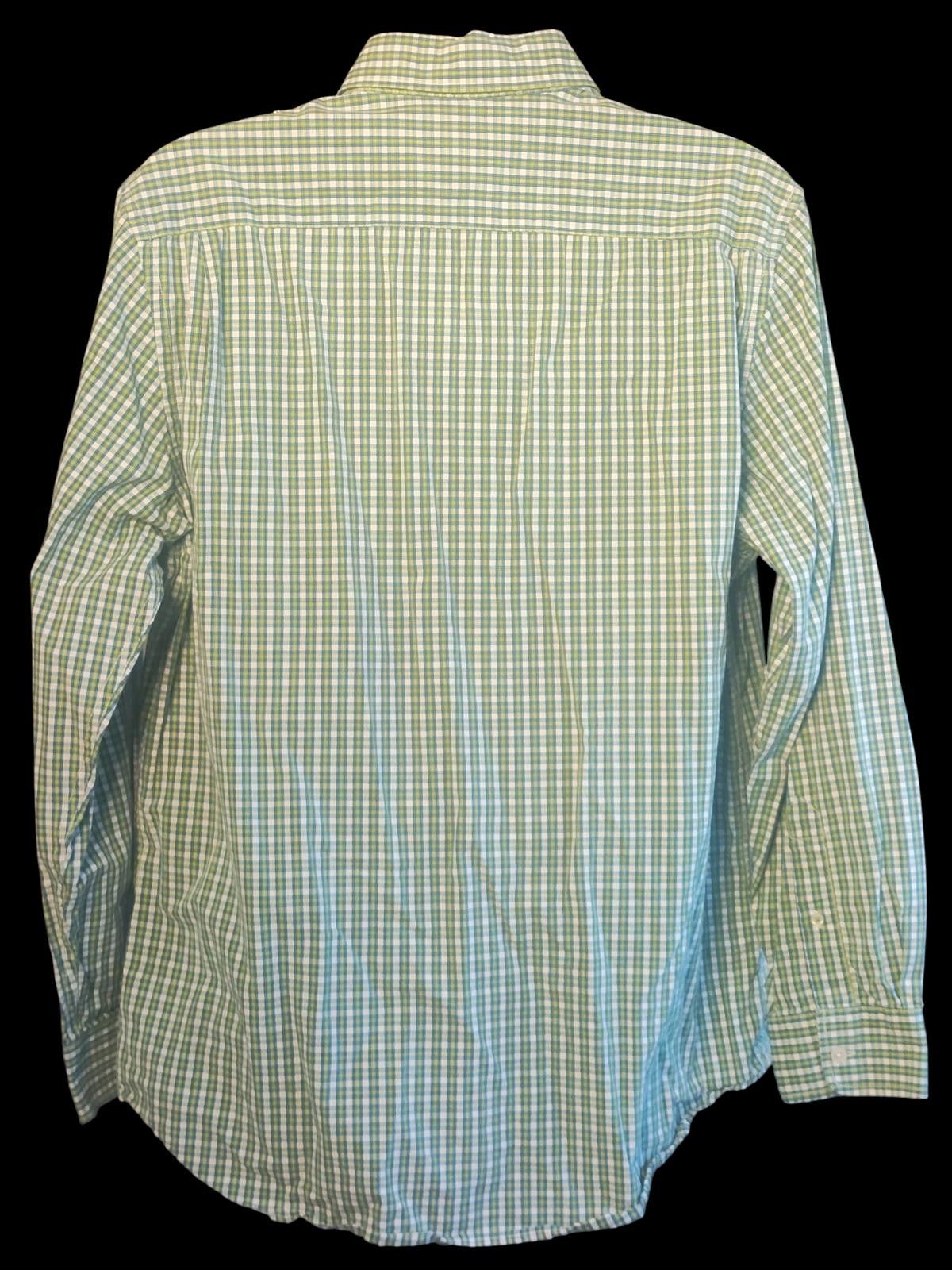 Old Navy Old Navy Men's Green Check Casual Button-Down Shirt Size US XL / EU 56 / 4 - 5 Thumbnail