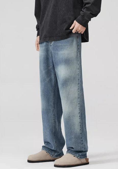Japanese Brand × Jean Men's loose washed wide-leg oversize jeans Size US 32 / EU 48 - 3 Thumbnail