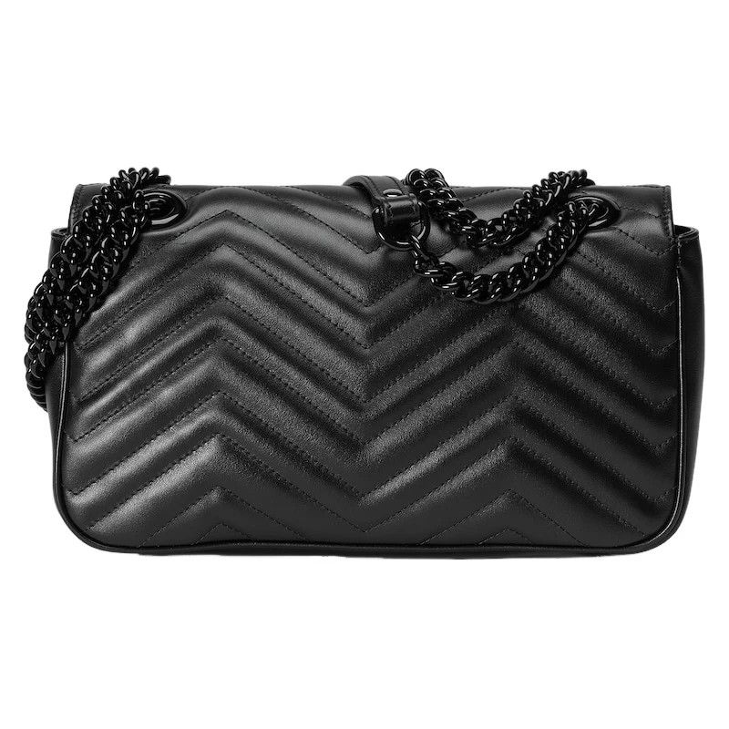 Gucci Gucci Marmont Medium GG Black Shoulder Bag New Auth Size ONE SIZE - 3 Thumbnail
