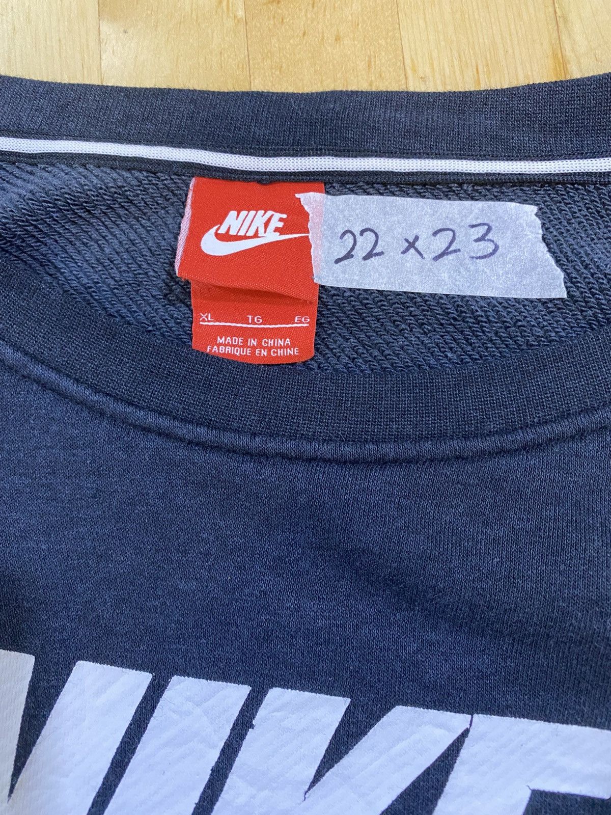 Nike Nike Big Logo Crewneck Sweatshirt Navy Black Size XL / US 12-14 / IT 48-50 - 5 Thumbnail