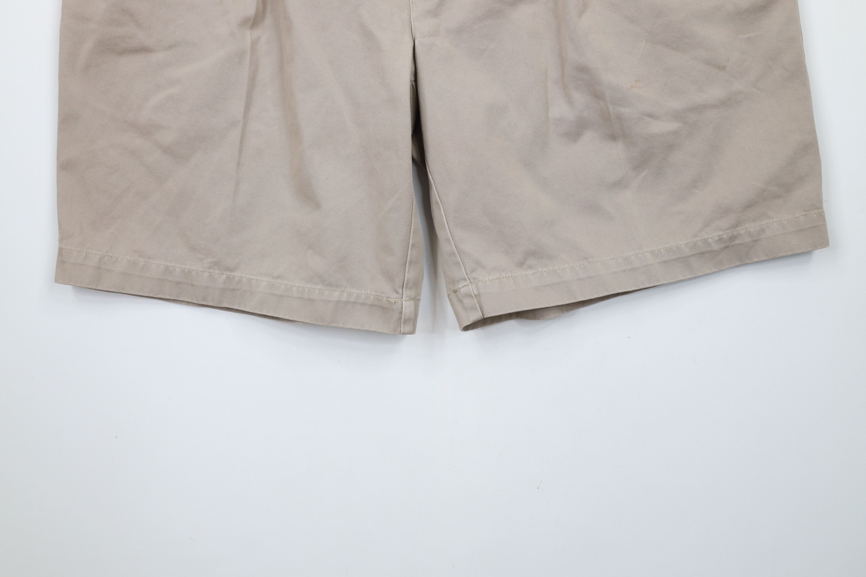 Ralph Lauren × Vintage Vintage 90s Ralph Lauren Above Knee Chino Shorts Beige Size US 38 / EU 54 - 4 Thumbnail