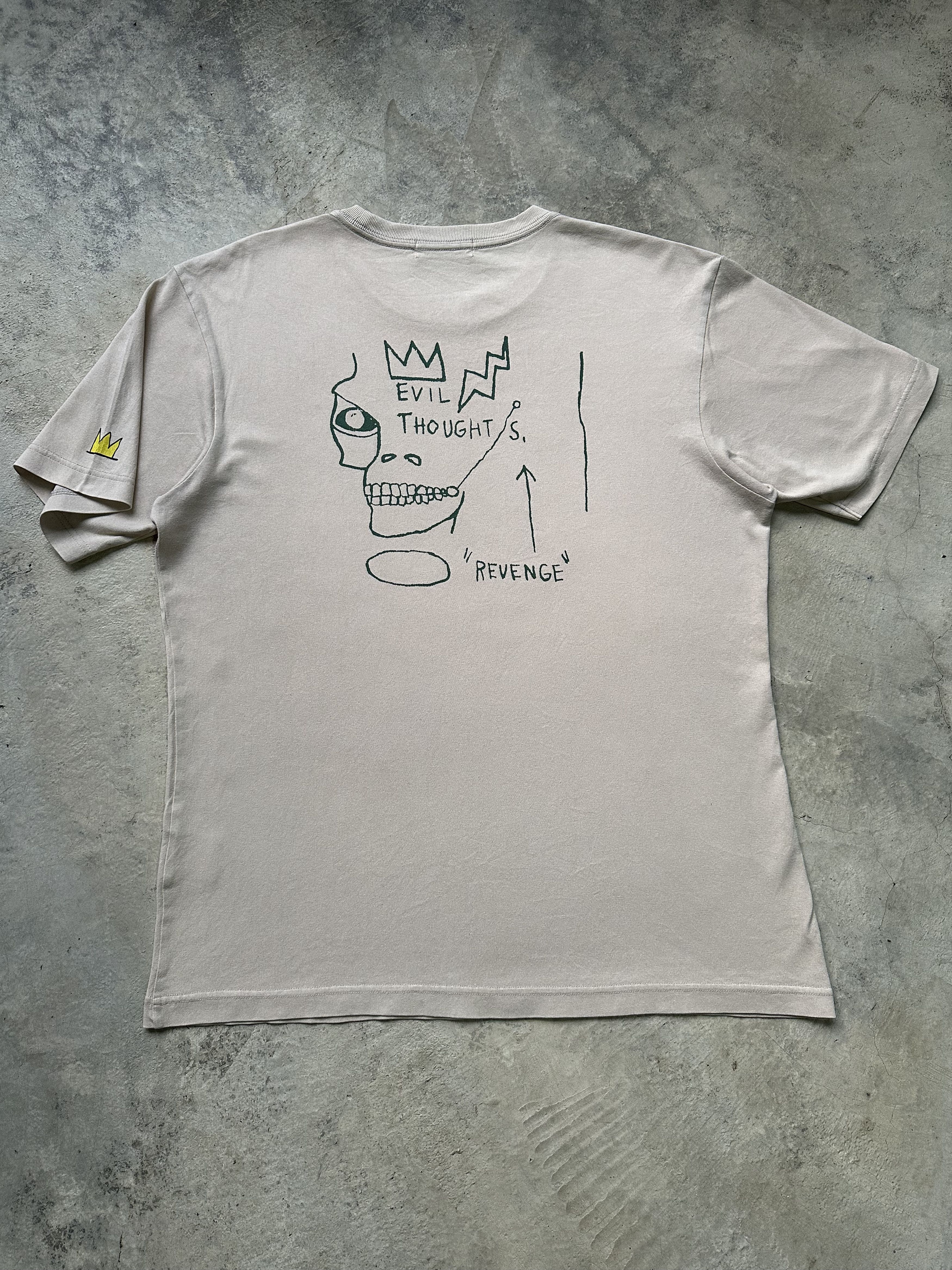 Jean-Michel Basquiat Vintage Jean Michel Basquiat Evil Thought Revenge Skull Tee Size US L / EU 52-54 / 3 - 2 Thumbnail