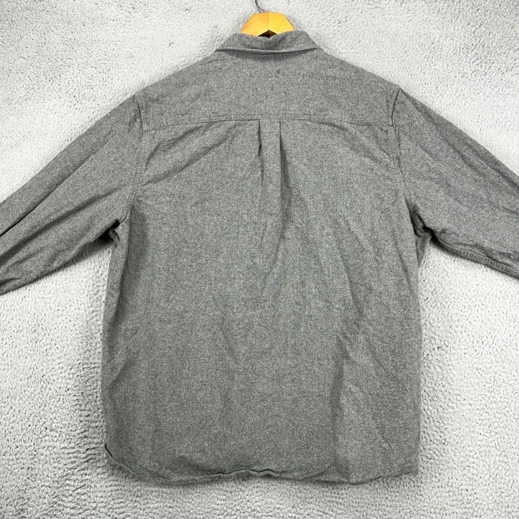 Eddie Bauer VINTAGE Eddie Bauer Thick Flannel Shirt Mens XL Grey Cotton Button-Up Pockets Flap Size US XL / EU 56 / 4 - 3 Thumbnail