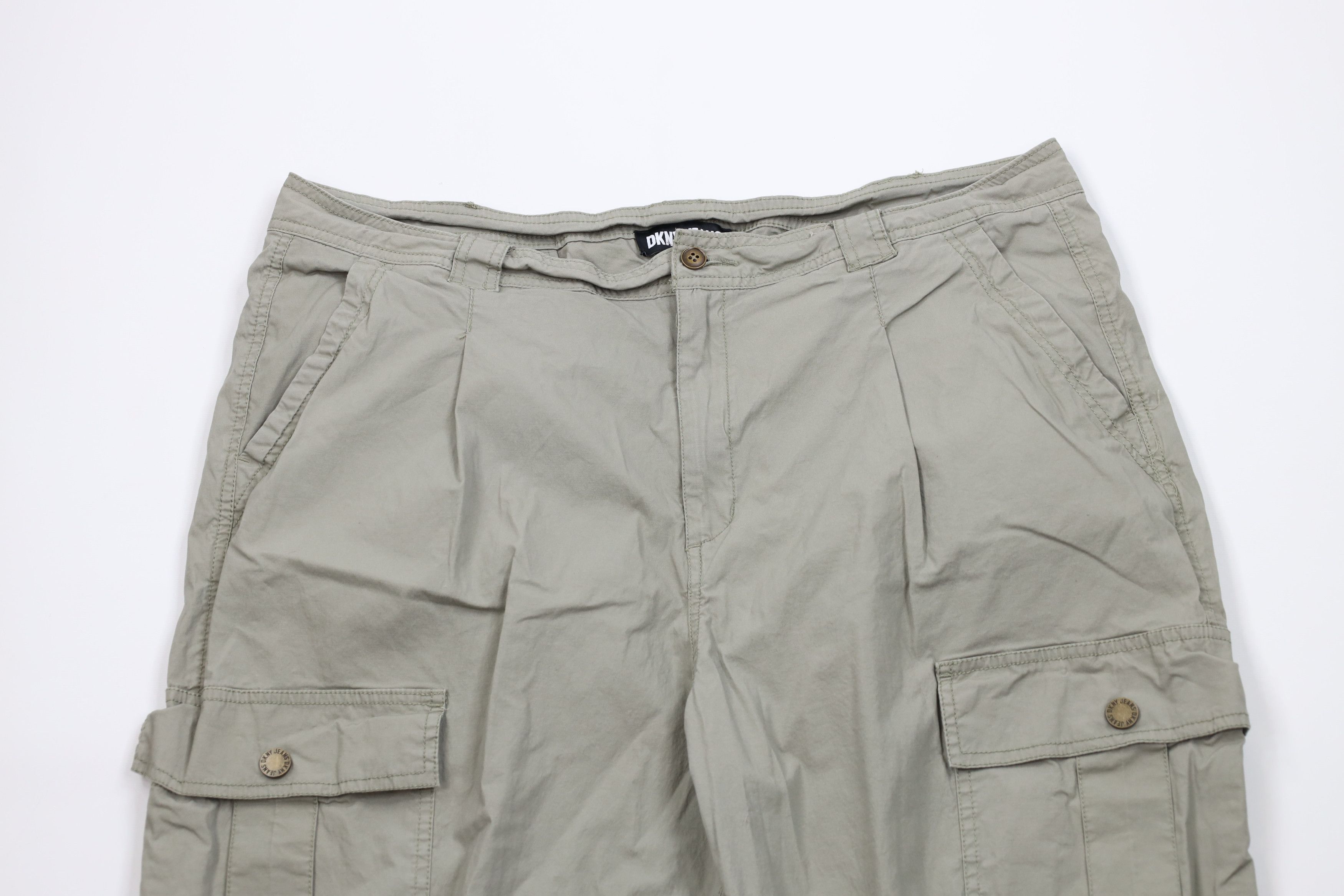 DKNY Vintage Y2K DKNY Adjustable Wide Leg Joggers Cargo Pants Size US 38 / EU 54 - 2 Thumbnail