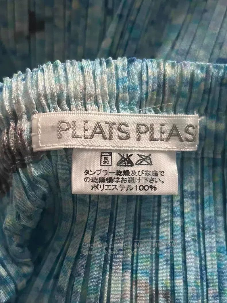 Issey Miyake Issey Miyake Blue Peace Dove Midi Skirt Size 26" / US 2 / IT 38 - 2 Thumbnail