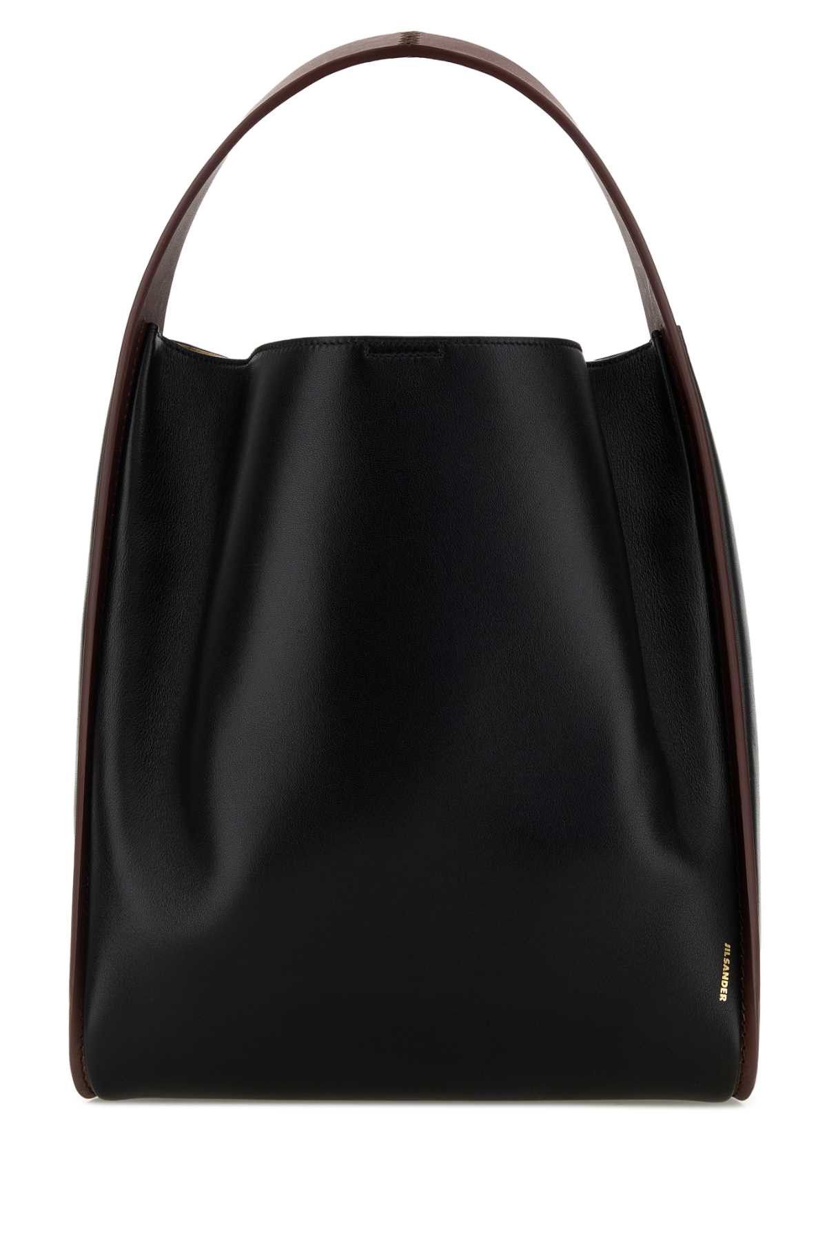 Jil Sander Black Leather Pivot Bucket Bag Size ONE SIZE - 1 Thumbnail