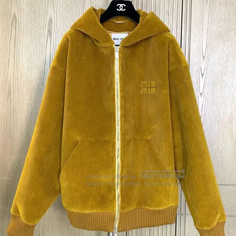 Miu Miu Miu Miu Mustard Yellow Cotton Jacket . Size M / US 6-8 / IT 42-44 - 3 Thumbnail