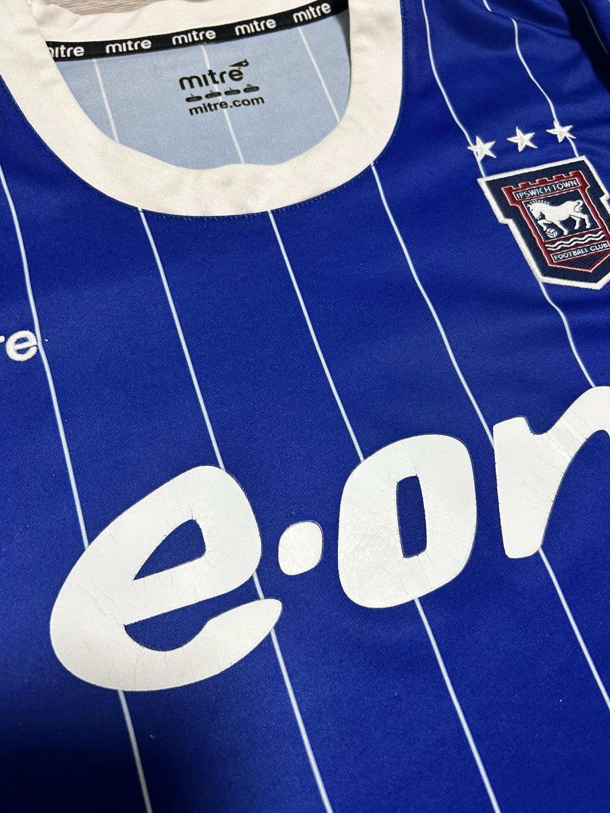 Vintage Vintage Mitre Ipswich Town 2007/08 Home shirt #14 LEE s Size US S / EU 44-46 / 1 - 4 Thumbnail