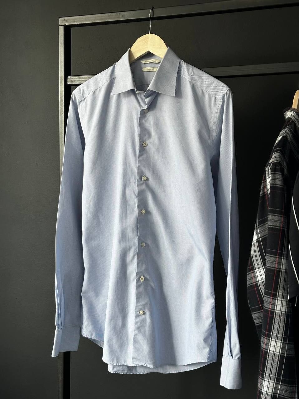 Suitsupply Suitsupply TRAVELLER Blue Cotton Striped Shirt Size US L / EU 52-54 / 3 - 3 Thumbnail