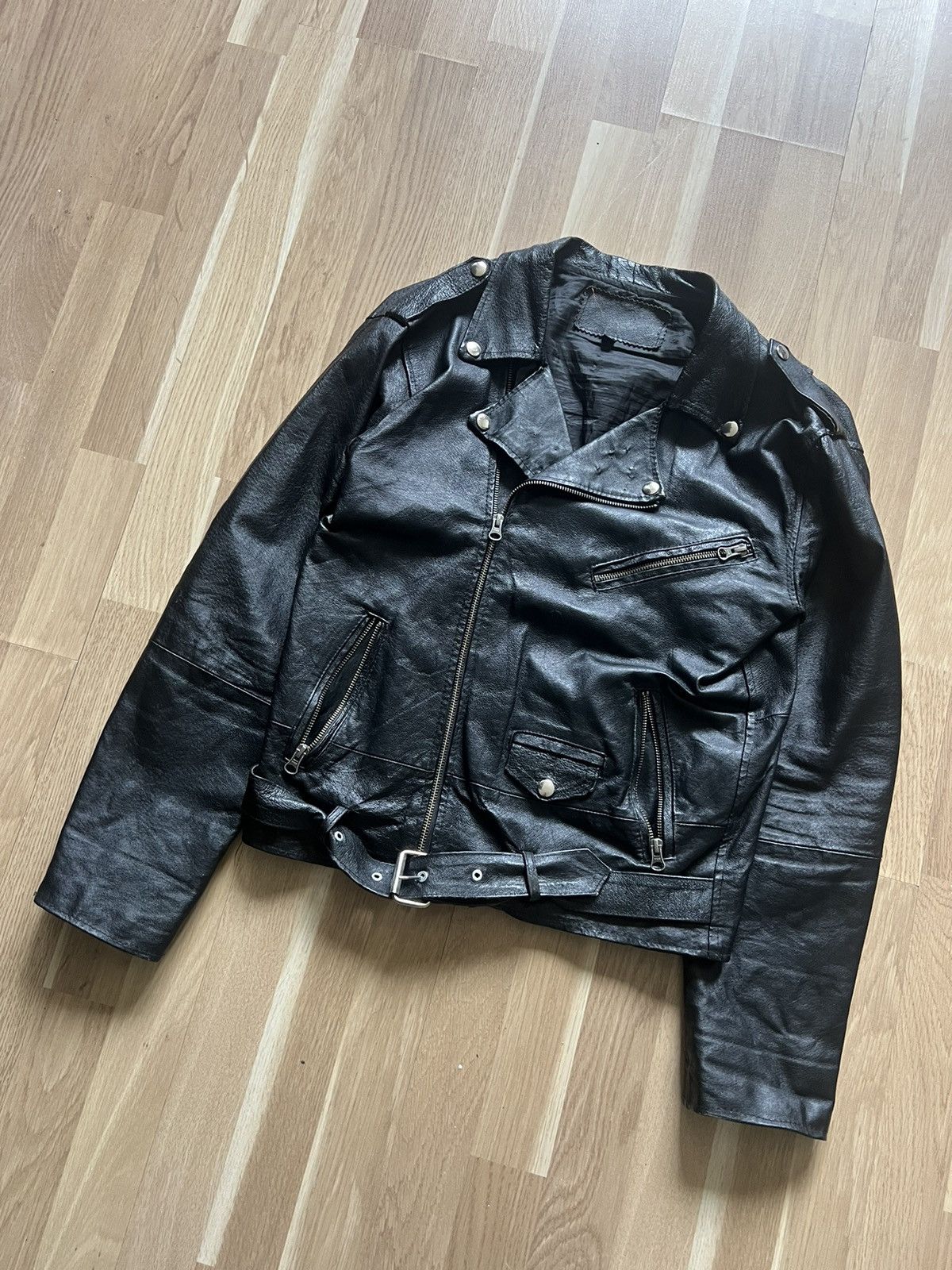 Vintage Vintage leather biker jacket archive punk avant garde schott Size US M / EU 48-50 / 2 - 3 Thumbnail