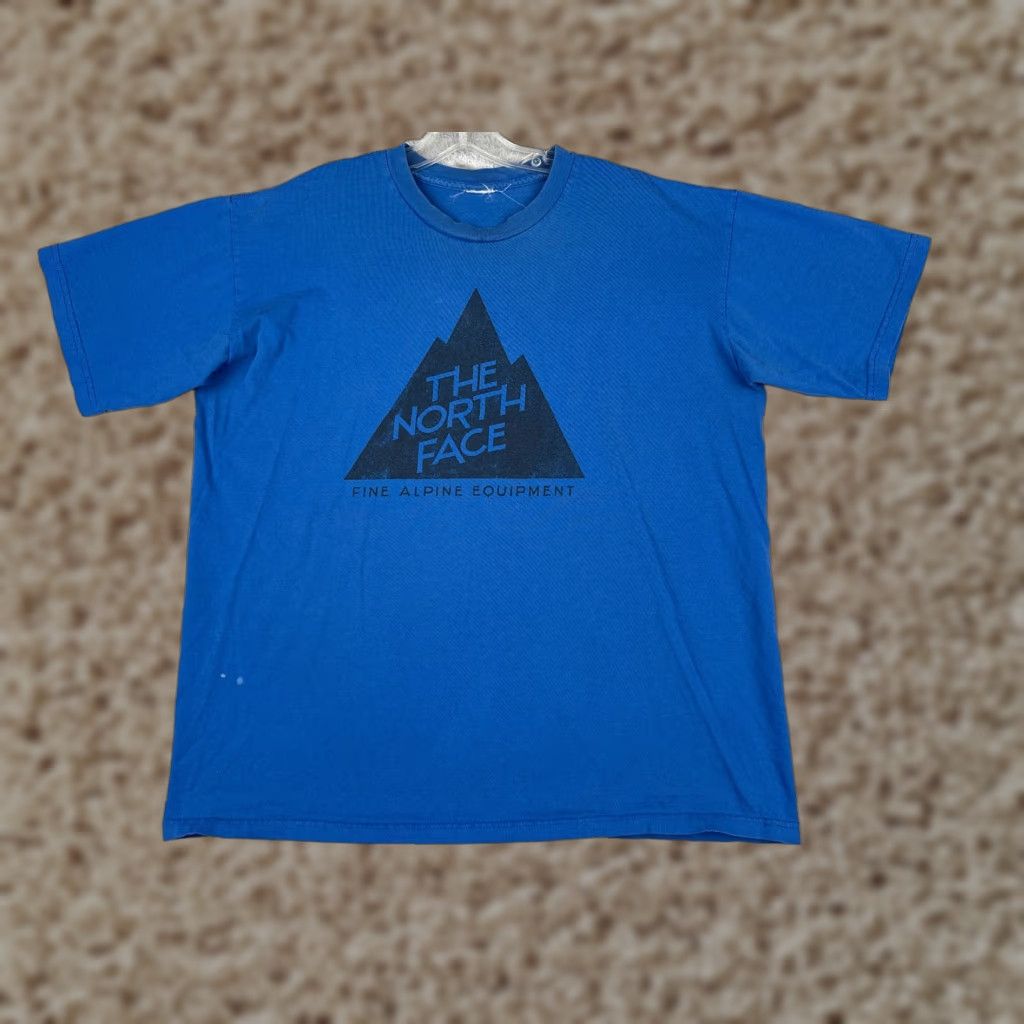 The North Face The North Face Shirt Men XL Blue Crew Neck Short Sleeve Cotton Jersey Logo All Seasons Breathable Mens Size US XL / EU 56 / 4 - 1 Thumbnail