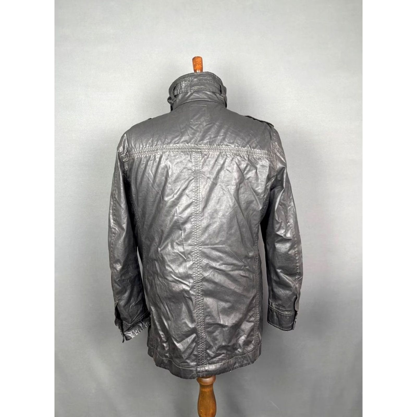 J.Lindeberg J.Lindeberg Trench Jacket Mens XL Black Polyester Full Zip Long Sleeve Regular Fit Size US XL / EU 56 / 4 - 2 Thumbnail