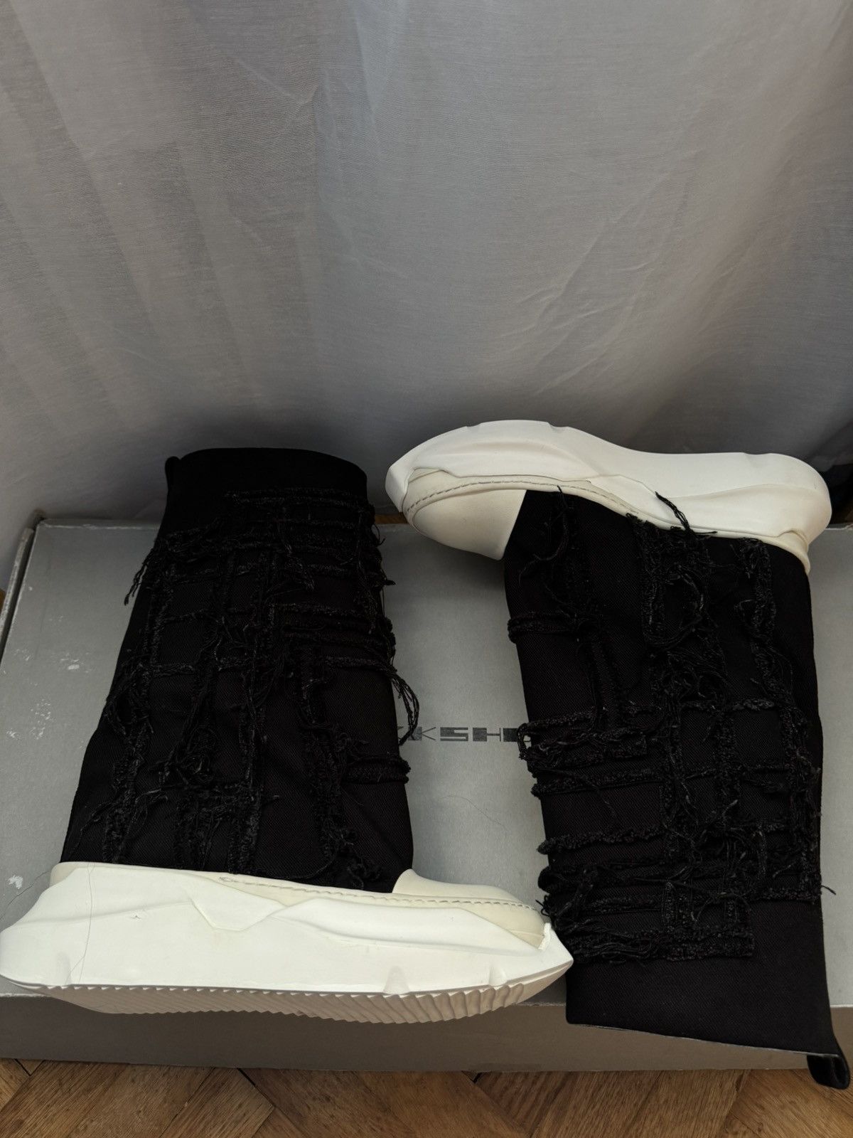 Rick Owens Rick Owens DRKSHDW ‘Slashed Fogachine’ Size US 8 / EU 41 - 4 Thumbnail