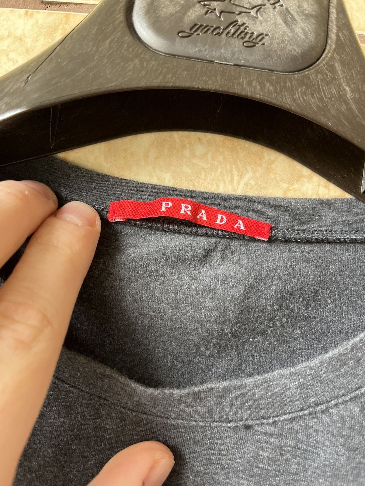 Prada Prada Pocket red tab tee shirt Size L / US 10 / IT 46 - 5 Thumbnail