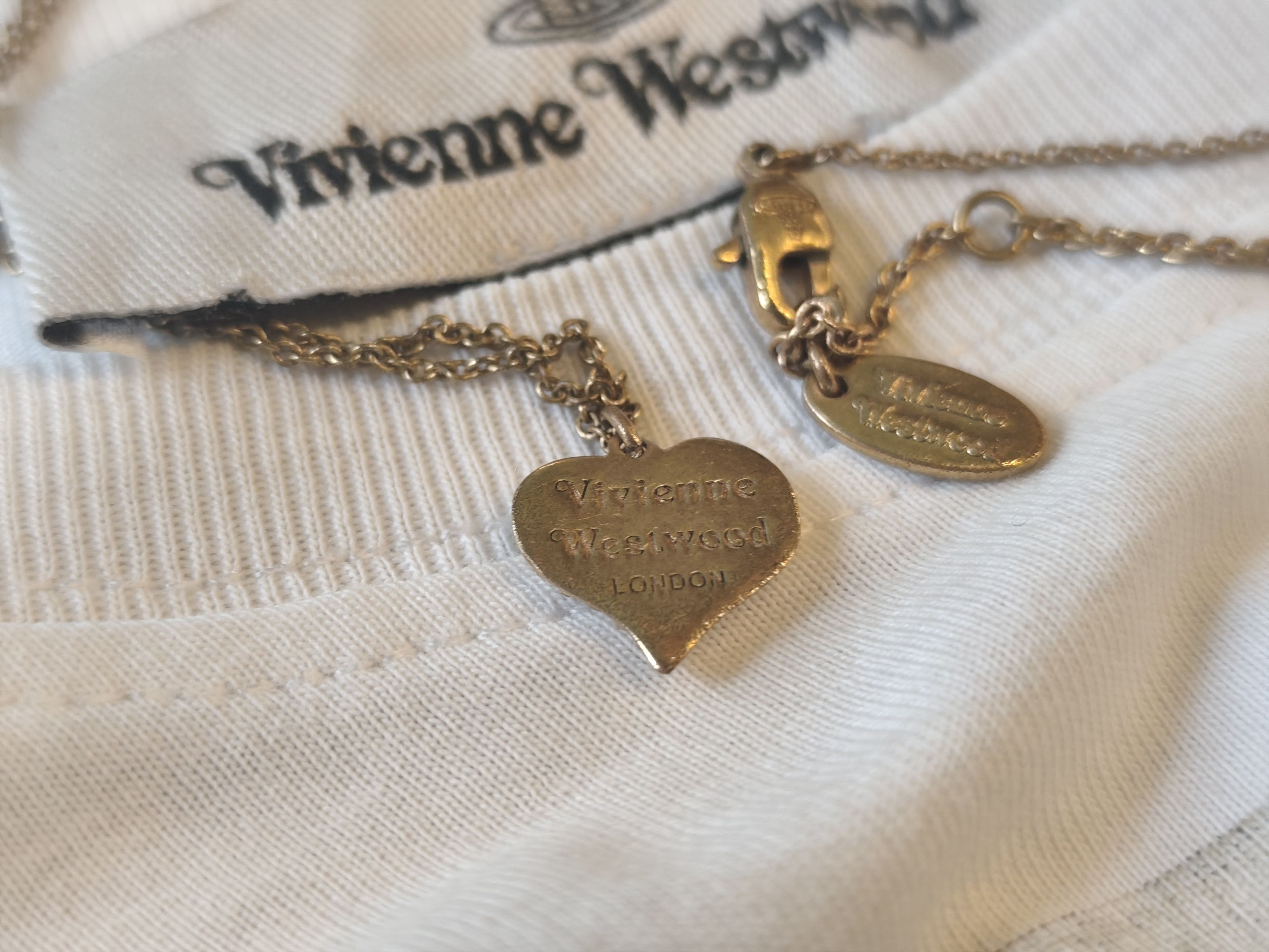 Vivienne Westwood Vivienne Westwood Petra Heart Gold/Pink Necklace Pendant Size ONE SIZE - 6 Thumbnail