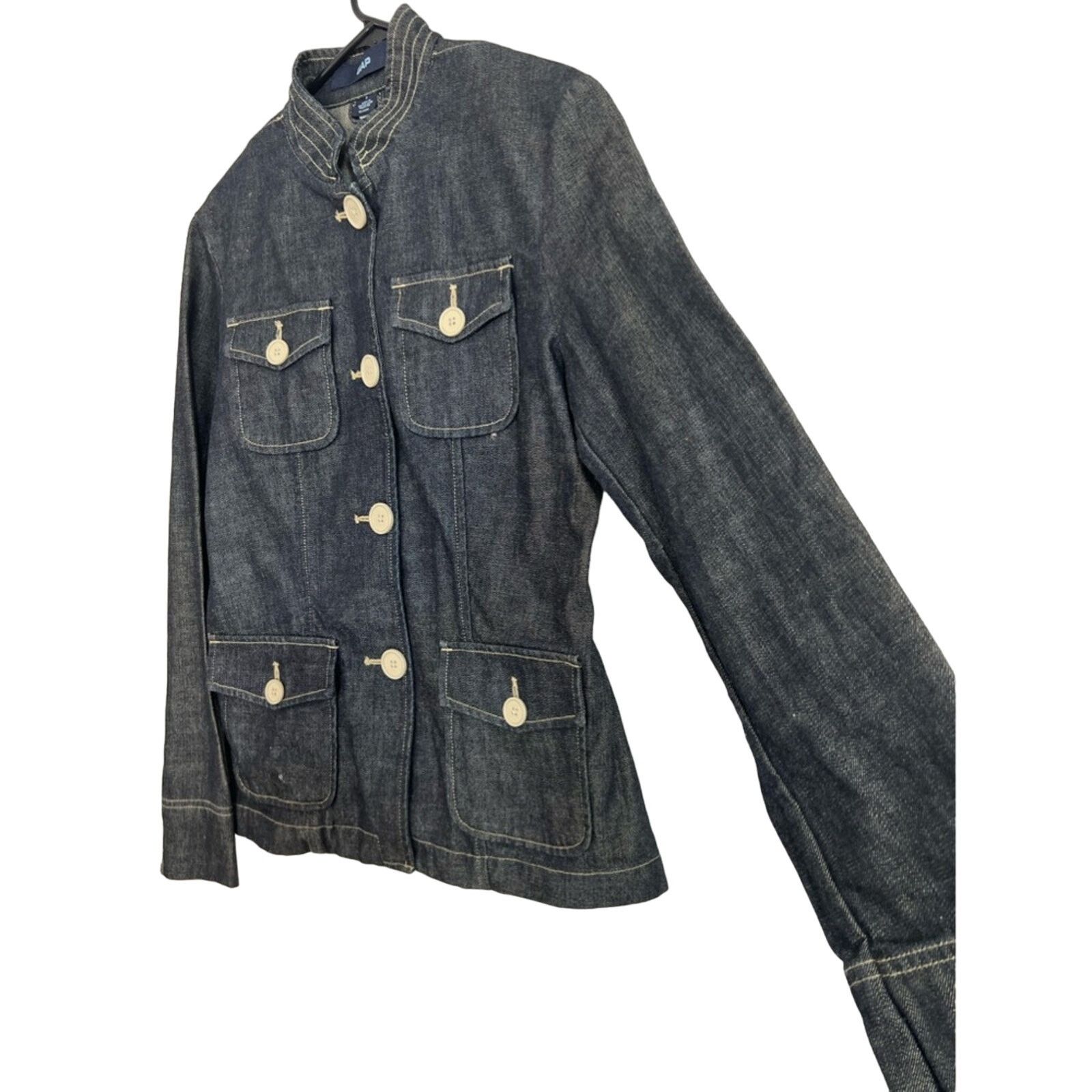 Gap Gap Jacket Women's 6 Blue Denim Cinch Waist Back Pleat Size M / US 6-8 / IT 42-44 - 3 Thumbnail