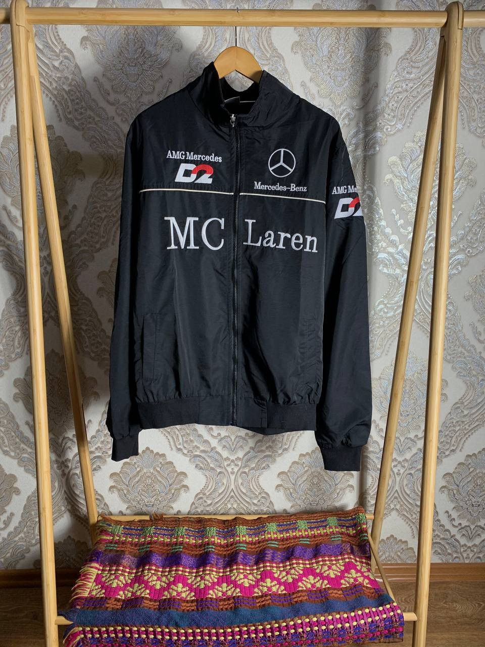 Mercedes-Benz × Vintage VERY RARE MERCEDES MCLAREN NASCAR RACING ZIP Y2K RETRO 90s Size US XXL / EU 58 / 5 - 1 Thumbnail