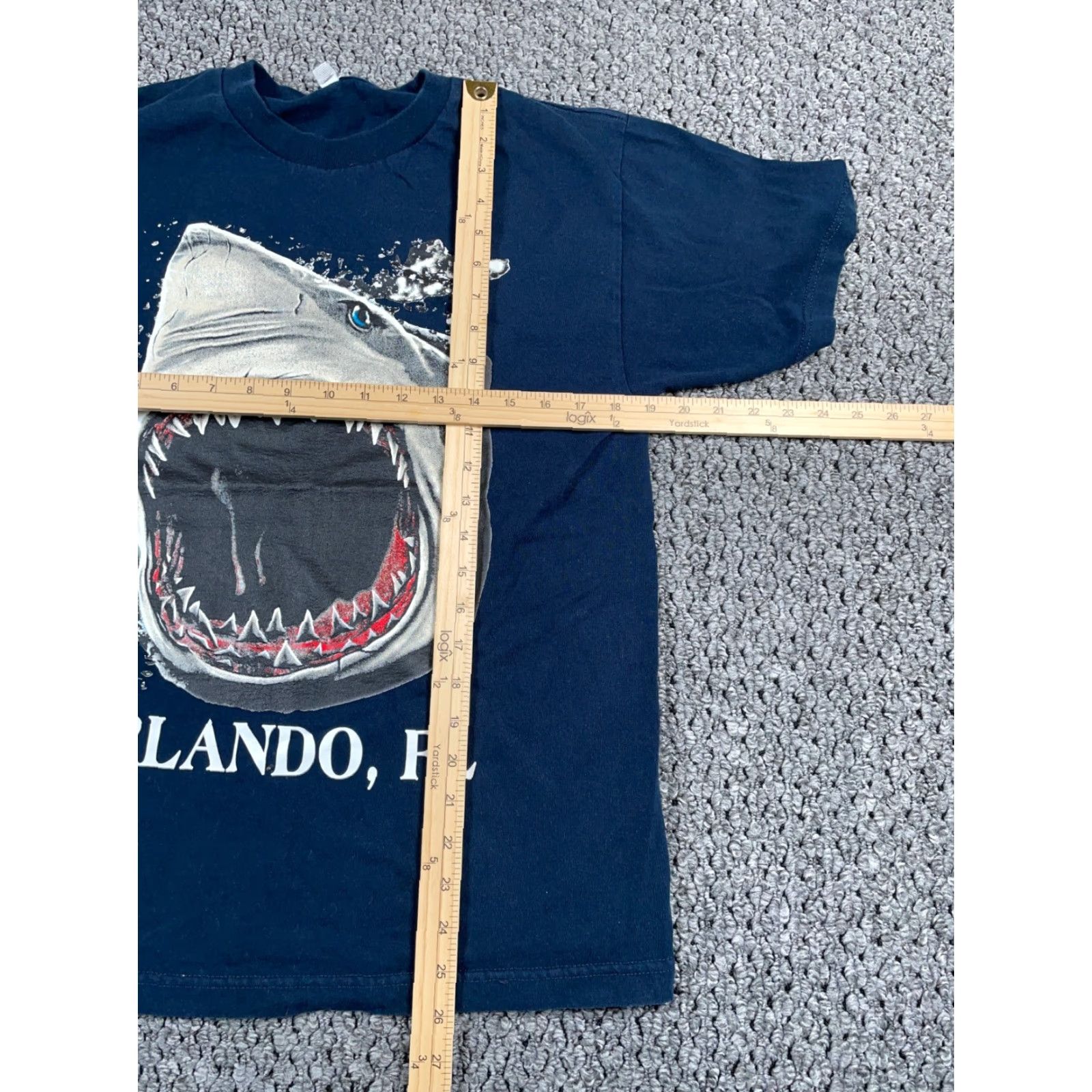 Vintage Orlando Florida Shark Graphic T-Shirt Adult Medium Blue Alstyle Logo Shirt Mens Size US M / EU 48-50 / 2 - 5 Thumbnail