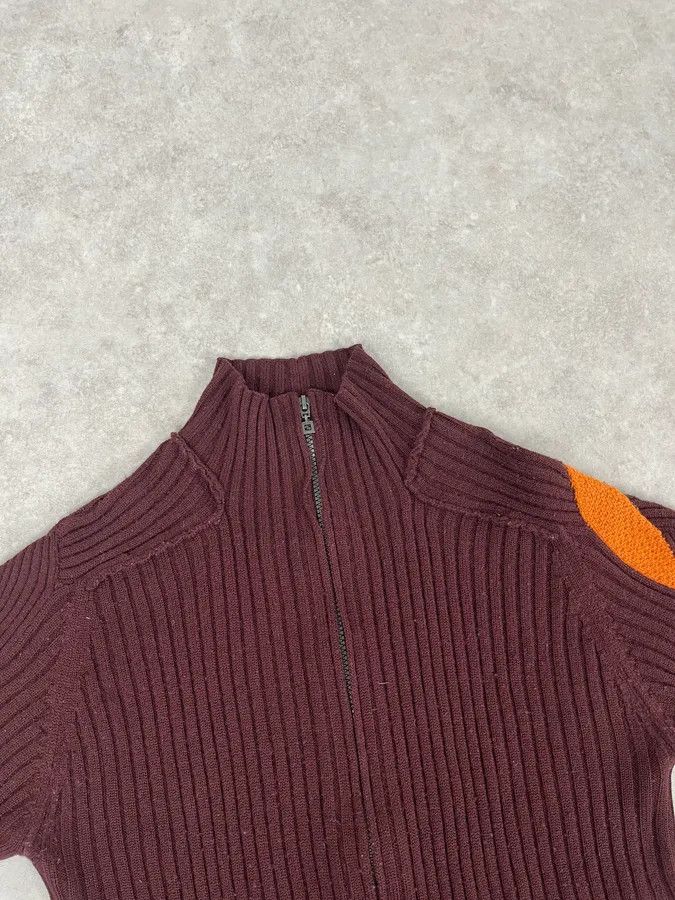 Marithe + Francois Girbaud 2000s Marithé + François Girbaud Brown & Orange Zip-Up Sweater Size US M / EU 48-50 / 2 - 5 Thumbnail
