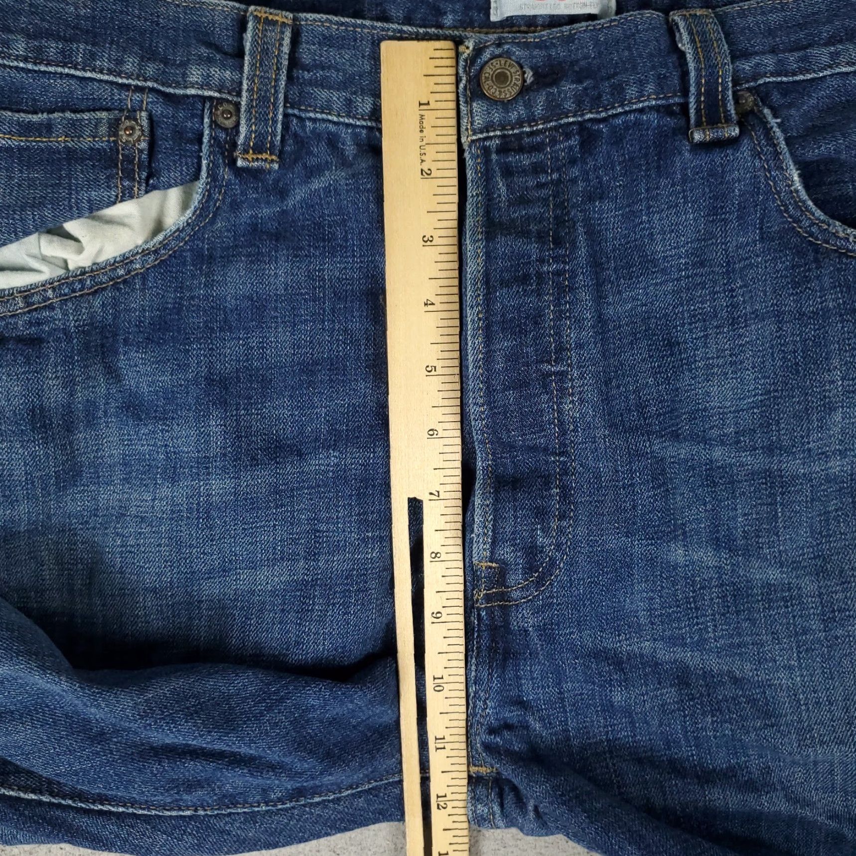 Levi's Levis 501 Jeans Men 38x30 Blue Denim Button Fly Straight Leg Regular Fit Casual Pants Size US 38 / EU 54 - 4 Thumbnail