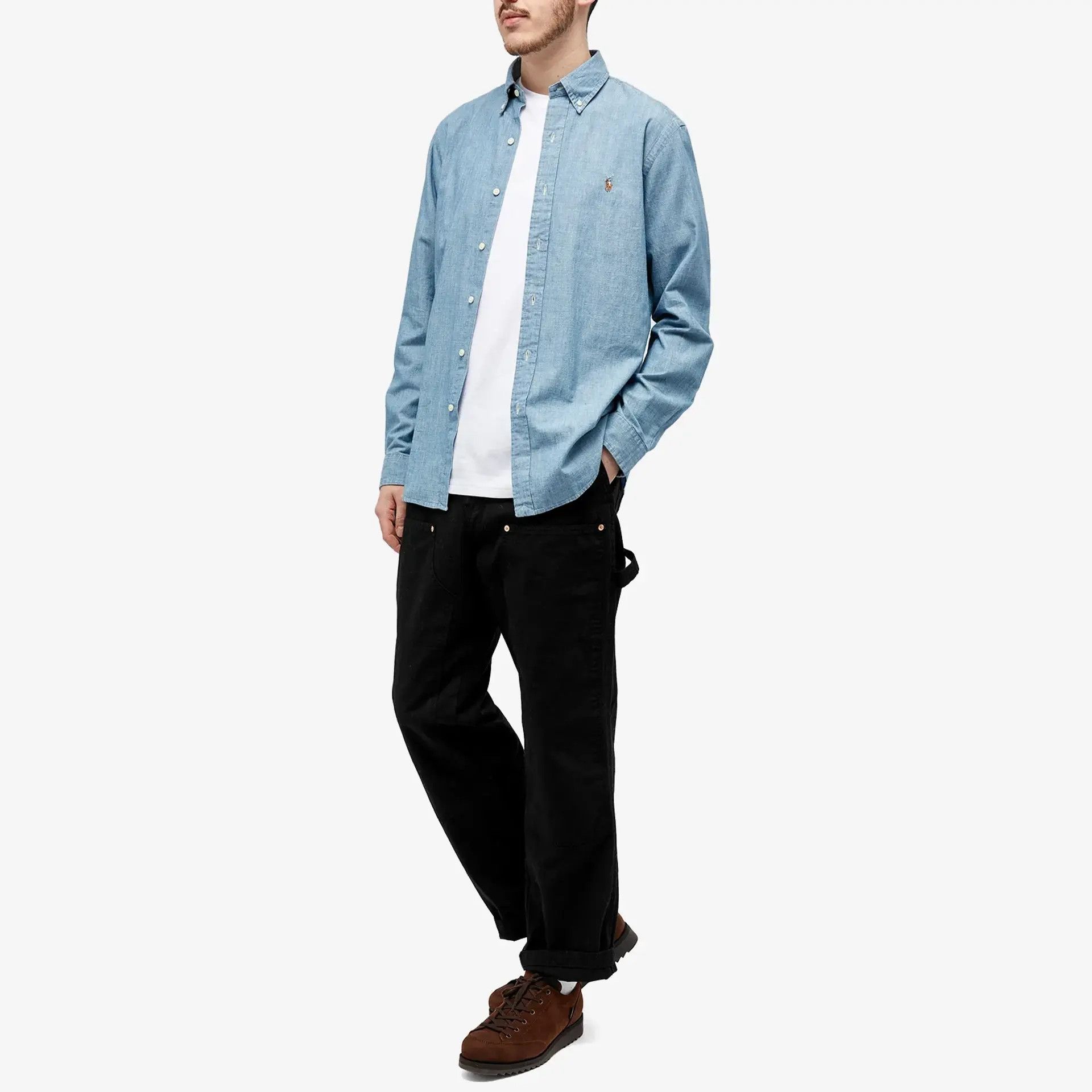 Polo Ralph Lauren o1s22i1n0125 Custom Fit Shirt in Light Blue Size US S / EU 44-46 / 1 - 3 Thumbnail