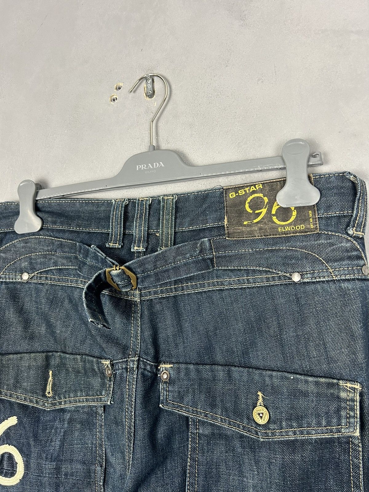 G-Star G-Star Raw Elwood 96 Jeans Distressed Denim Workwear Style Size US 35 - 4 Thumbnail