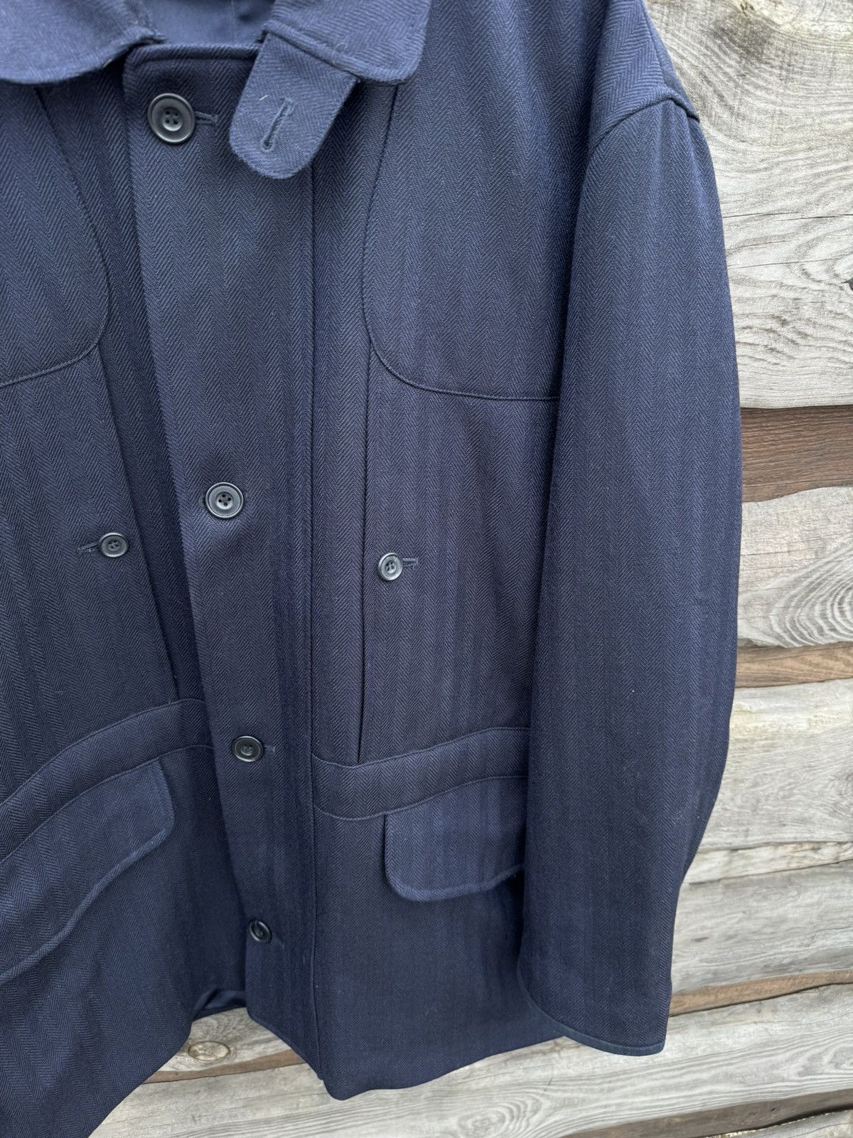 Turnbull & Asser Turnbull Asser Waterproof wool tweed blue coat Size US XL / EU 56 / 4 - 18 Thumbnail