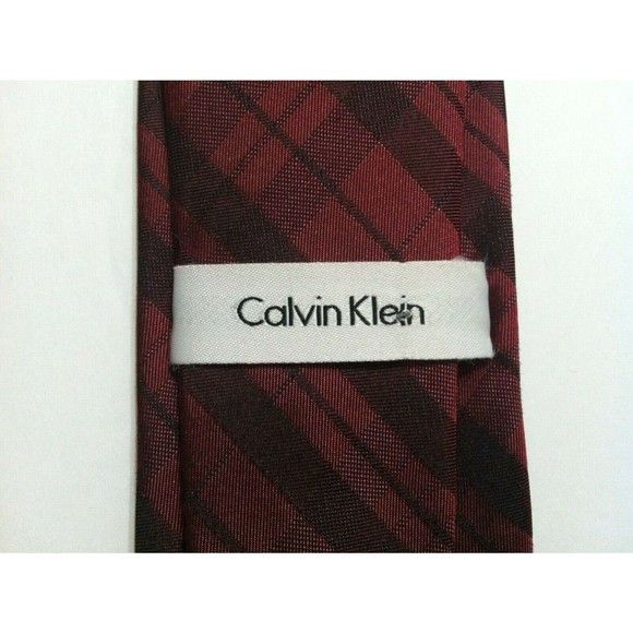 Calvin Klein CALVIN KLEIN MENS NEW RED 82%SILK18%VISCOSE TIE WIDTH:2 7/8" Size ONE SIZE - 2 Thumbnail