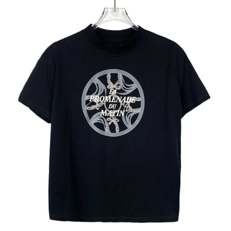 Hermes Hermes 22SS Letter Circular Print Short Sleeve T-shirt K26WX Size XS / US 0-2 / IT 36-38 - 1 Thumbnail