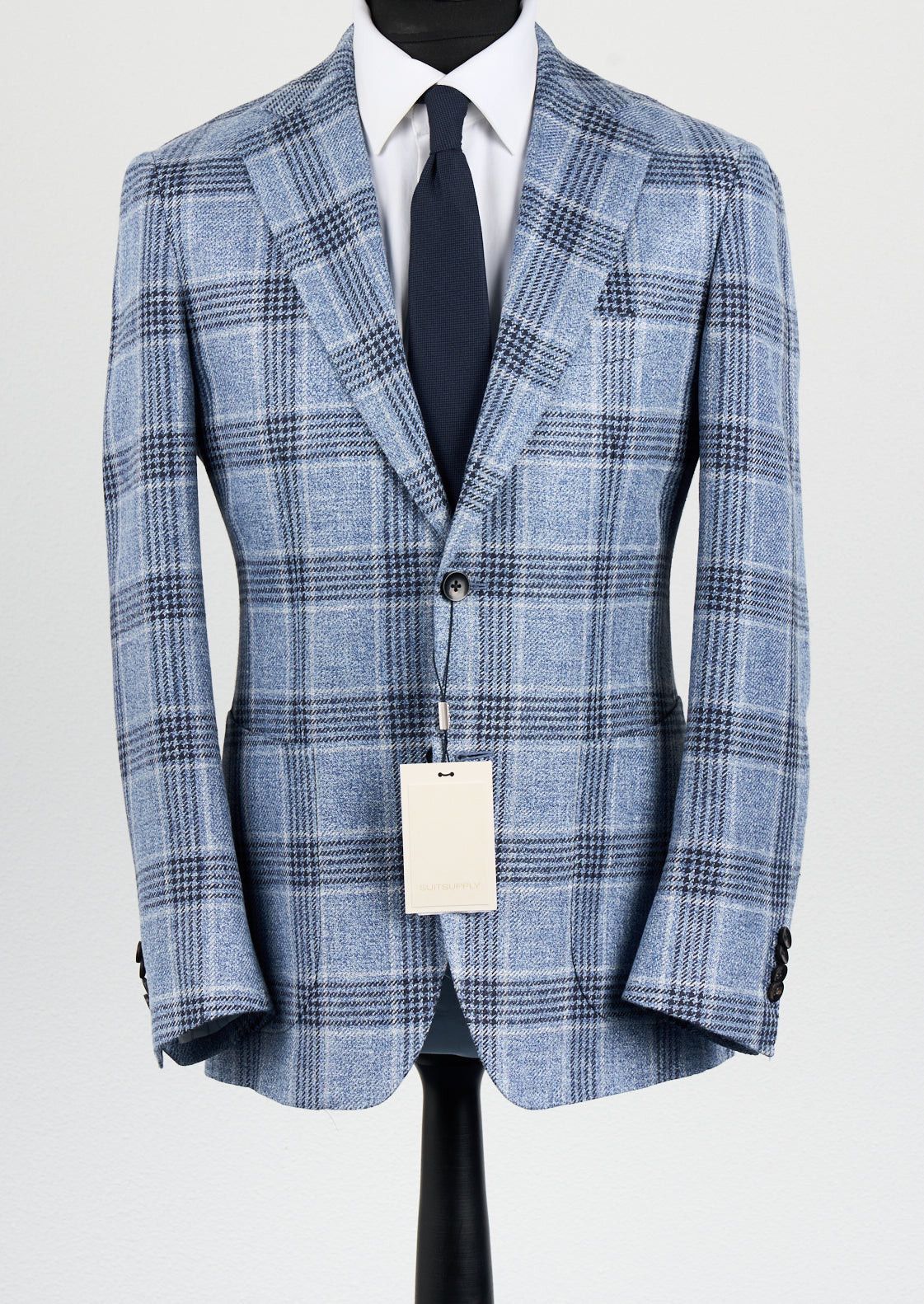 Suitsupply NWT Suitsupply medium blue checked jacket, size 38R\EU48 Size 38R - 1 Thumbnail