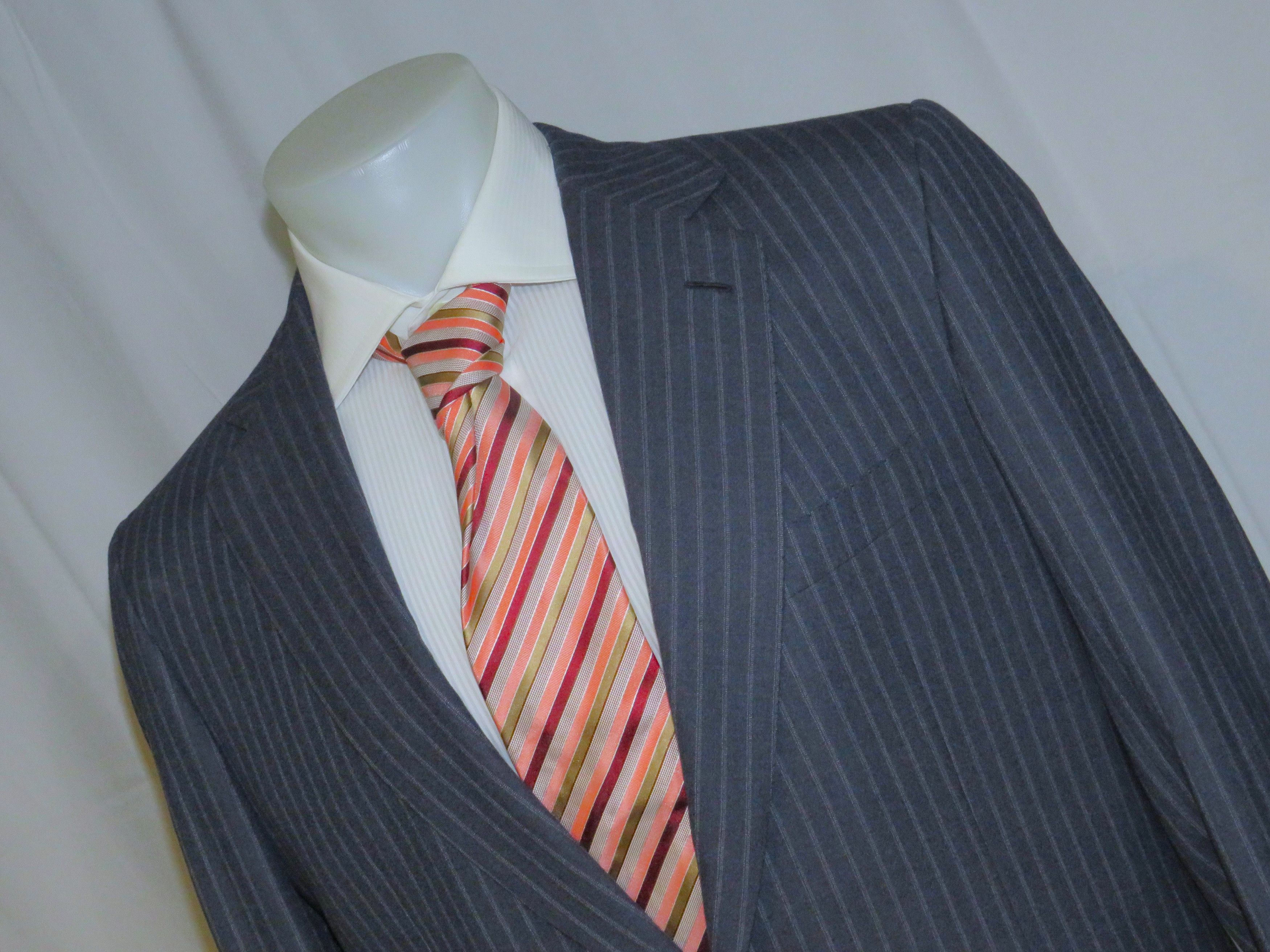 Brioni Nomentano Super 160 Custom Made Blue Striped Suit 42L NWT Size 42L - 6 Thumbnail