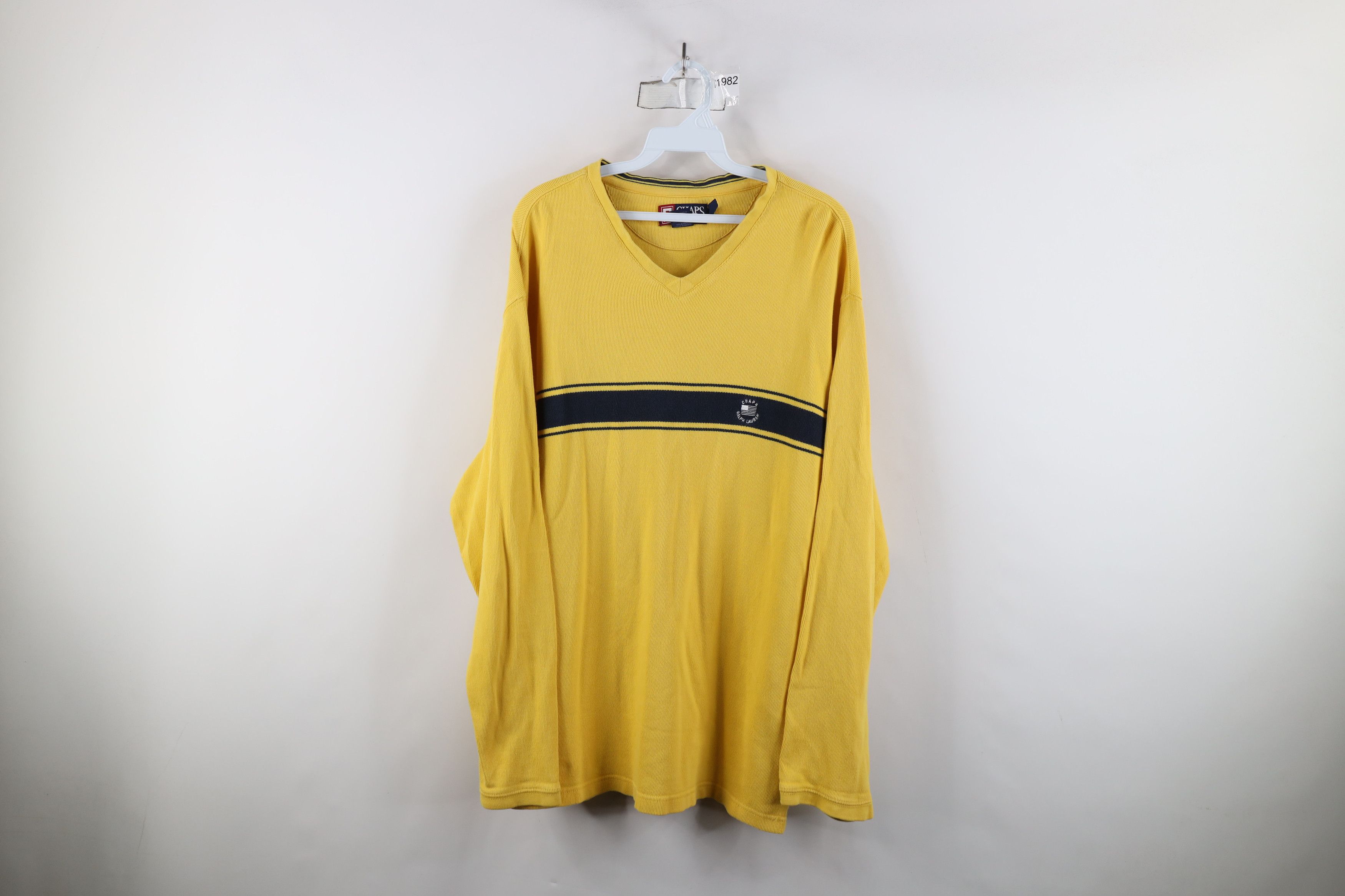 Ralph Lauren × Vintage Vintage 90s Chaps Ralph Lauren Ribbed Long Sleeve T-Shirt Size US XXL / EU 58 / 5 - 1 Thumbnail