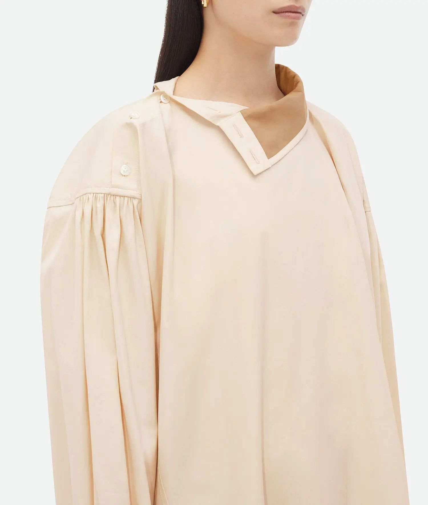 Bottega Veneta o1bcso1str0725 Compact Cotton Dress in Seashell Size S / US 4 / IT 40 - 4 Thumbnail