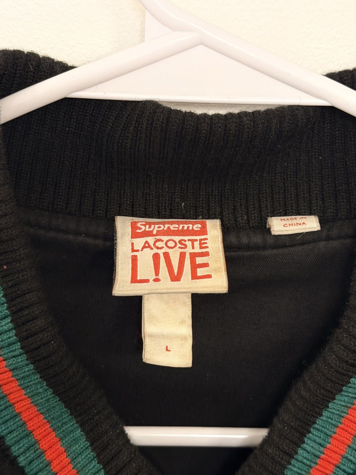 Supreme Supreme Lacoste Wool Varsity Jacket SS18J3 SS18 Size US L / EU 52-54 / 3 - 5 Thumbnail