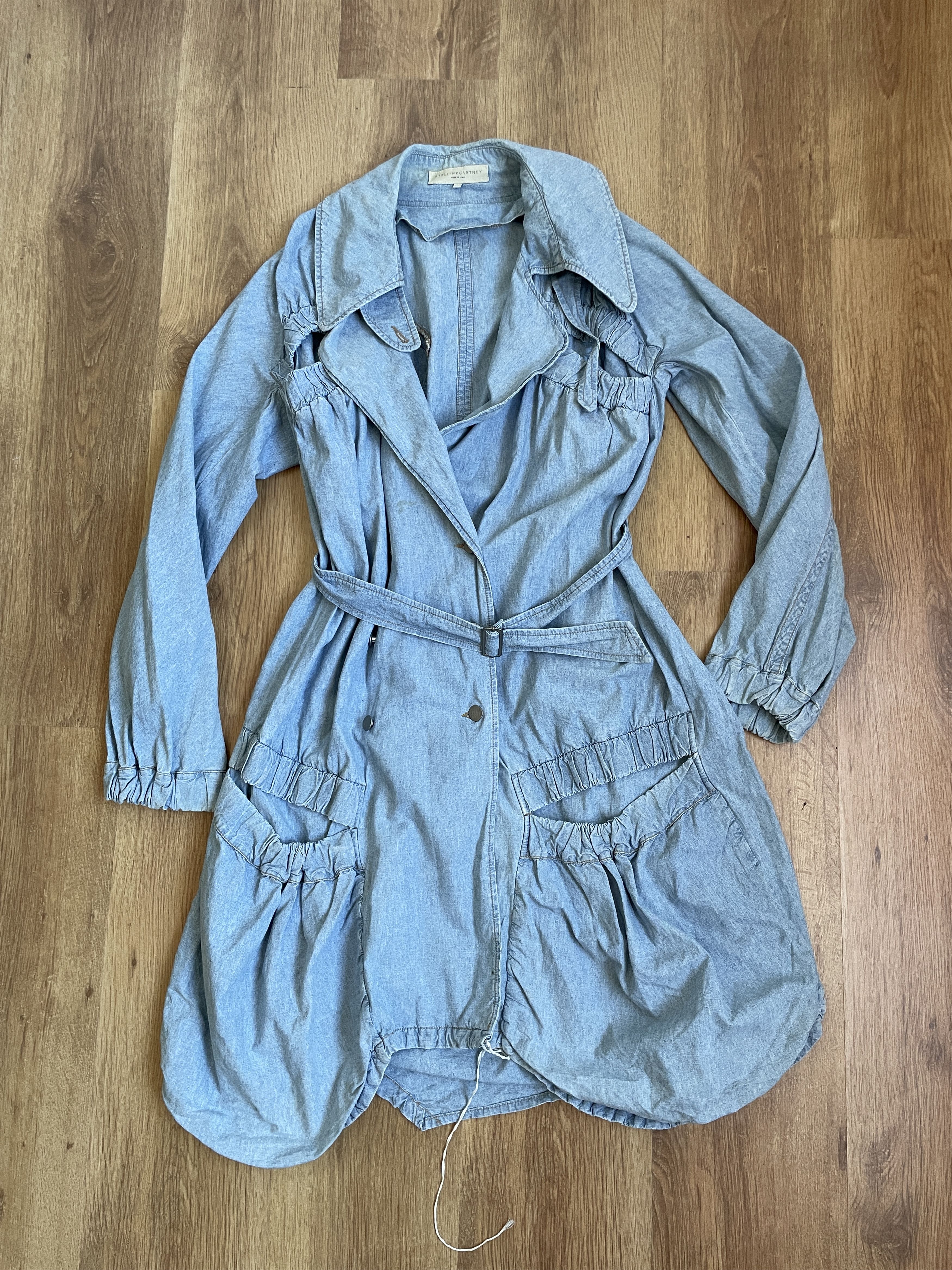 Stella McCartney Stella McCartney 2004 Womens Denim Trench Coat Size IT 42 Size M / US 6-8 / IT 42-44 - 2 Thumbnail