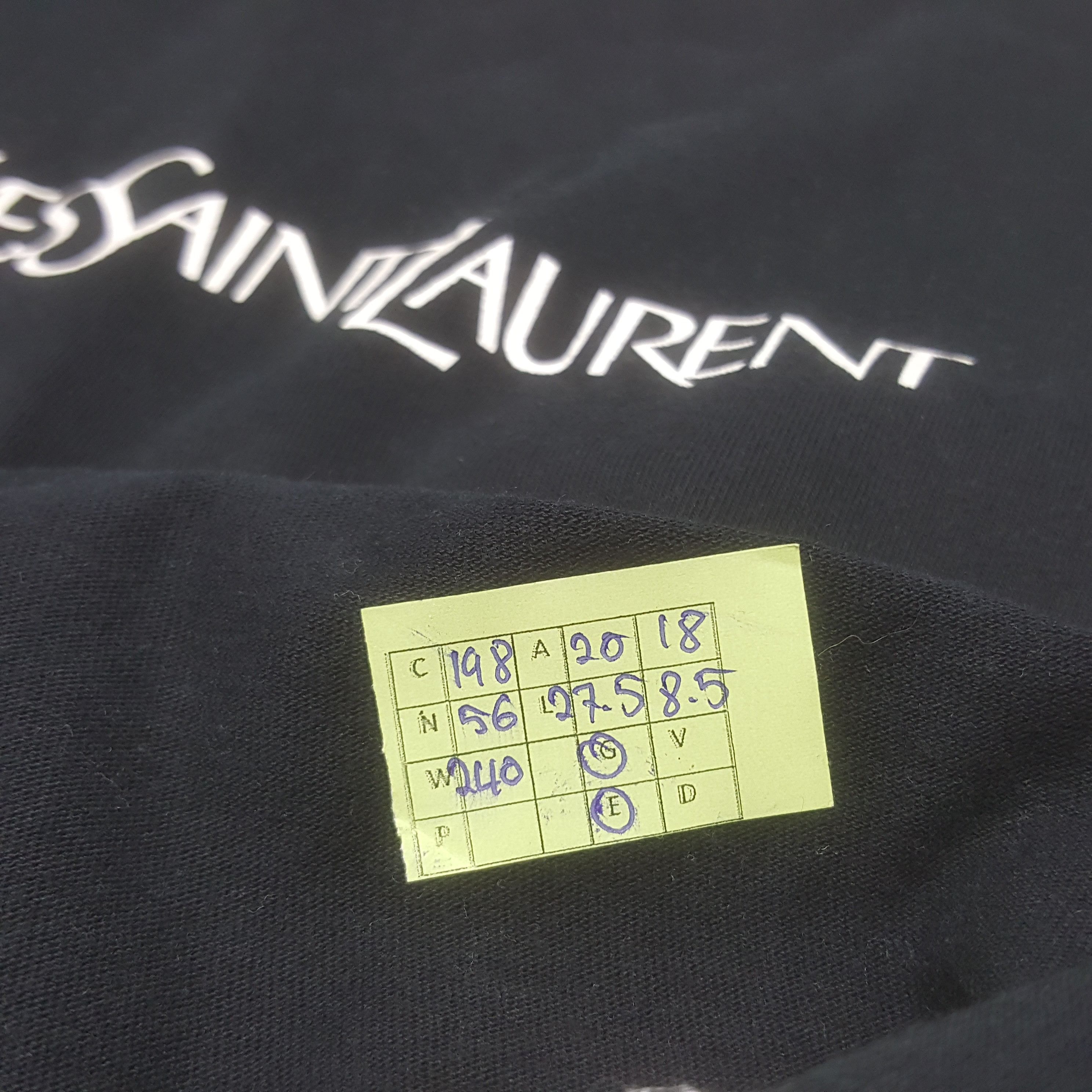 Vintage × Yves Saint Laurent Vintage Yves Saint Laurent Spell Out Tshirt Size US M / EU 48-50 / 2 - 7 Thumbnail