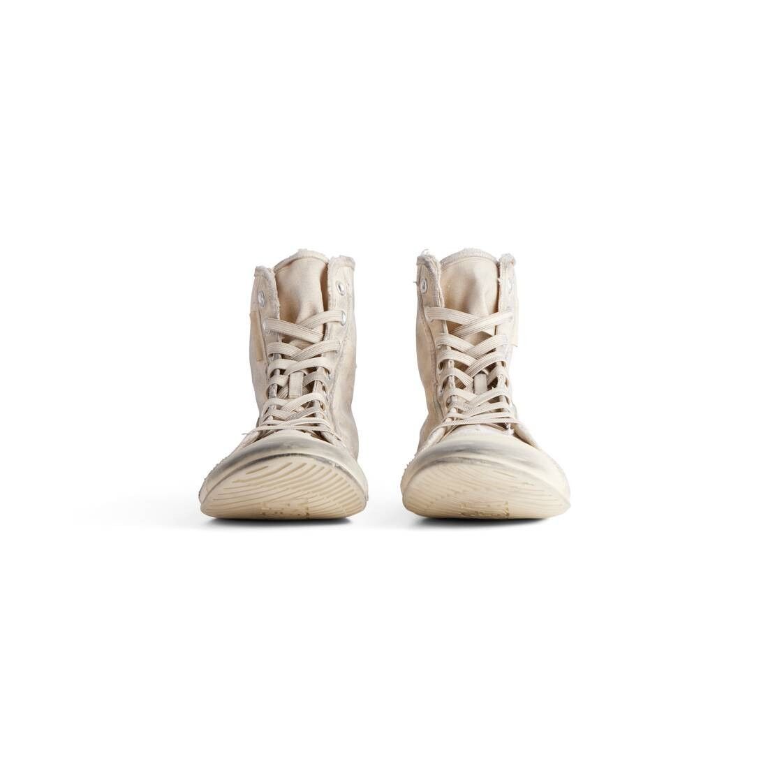 Balenciaga o1tr1nto1025 Paris Ultra Flat High Top Sneakers in Ivory Size US 6 / EU 39 - 3 Thumbnail