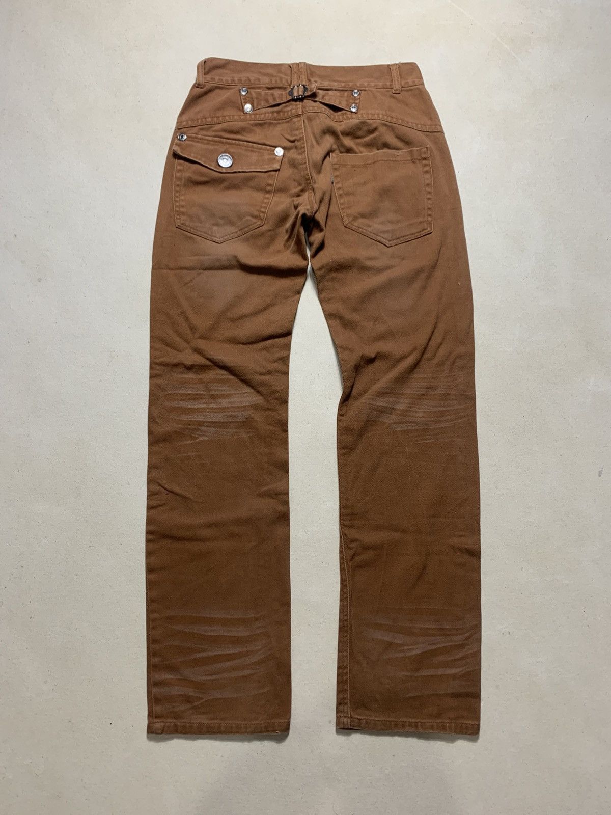 LOWBOX Japanese Lowbox Fadded Buckle Back Denim Size US 30 / EU 46 - 5 Thumbnail